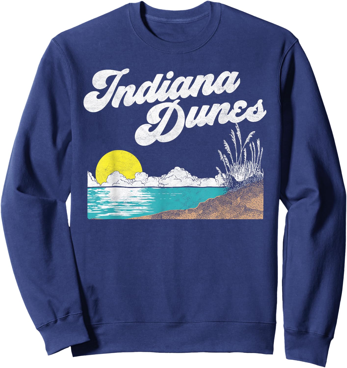 Indiana Dunes National Park Retro Vintage 80's Sweatshirt - Sweatshirt | Navy