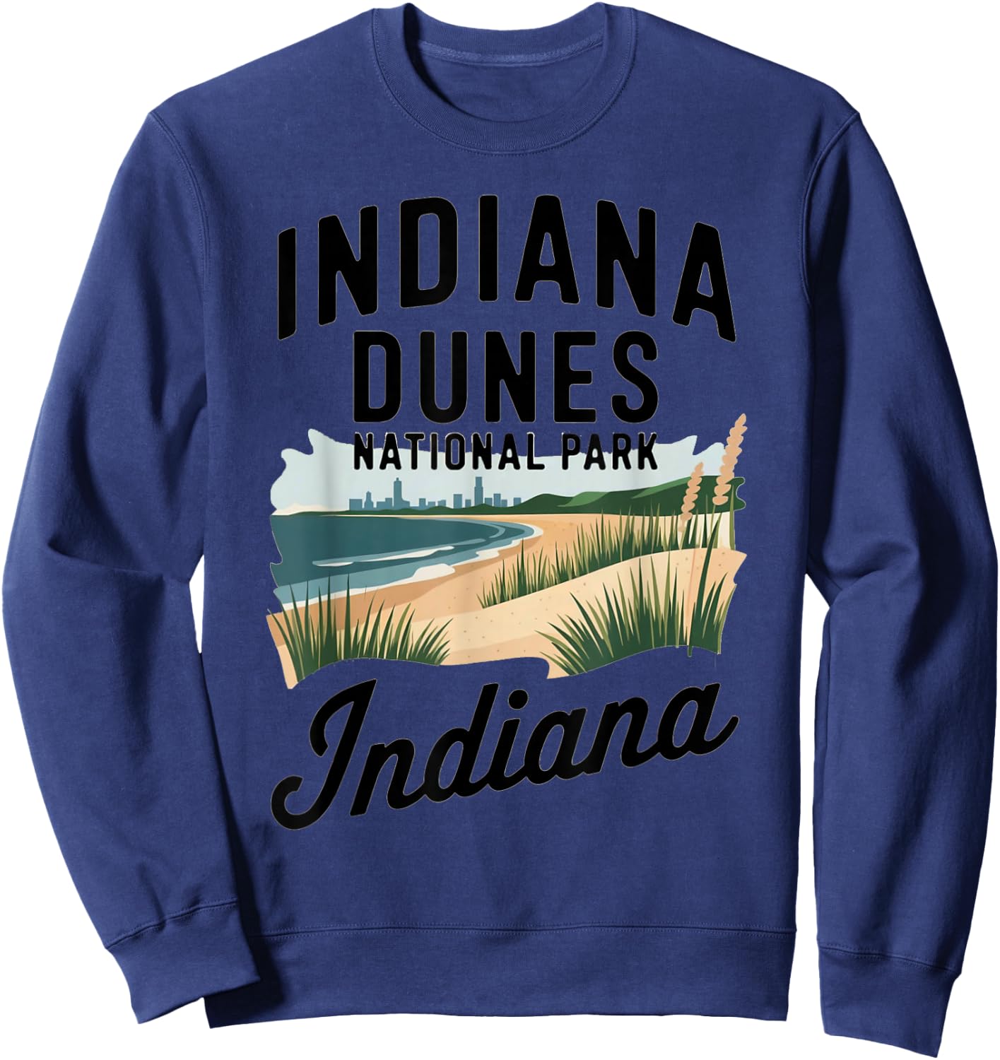 Indiana Dunes National Park Scenic Beach Sweatshirt - Sweatshirt | Navy