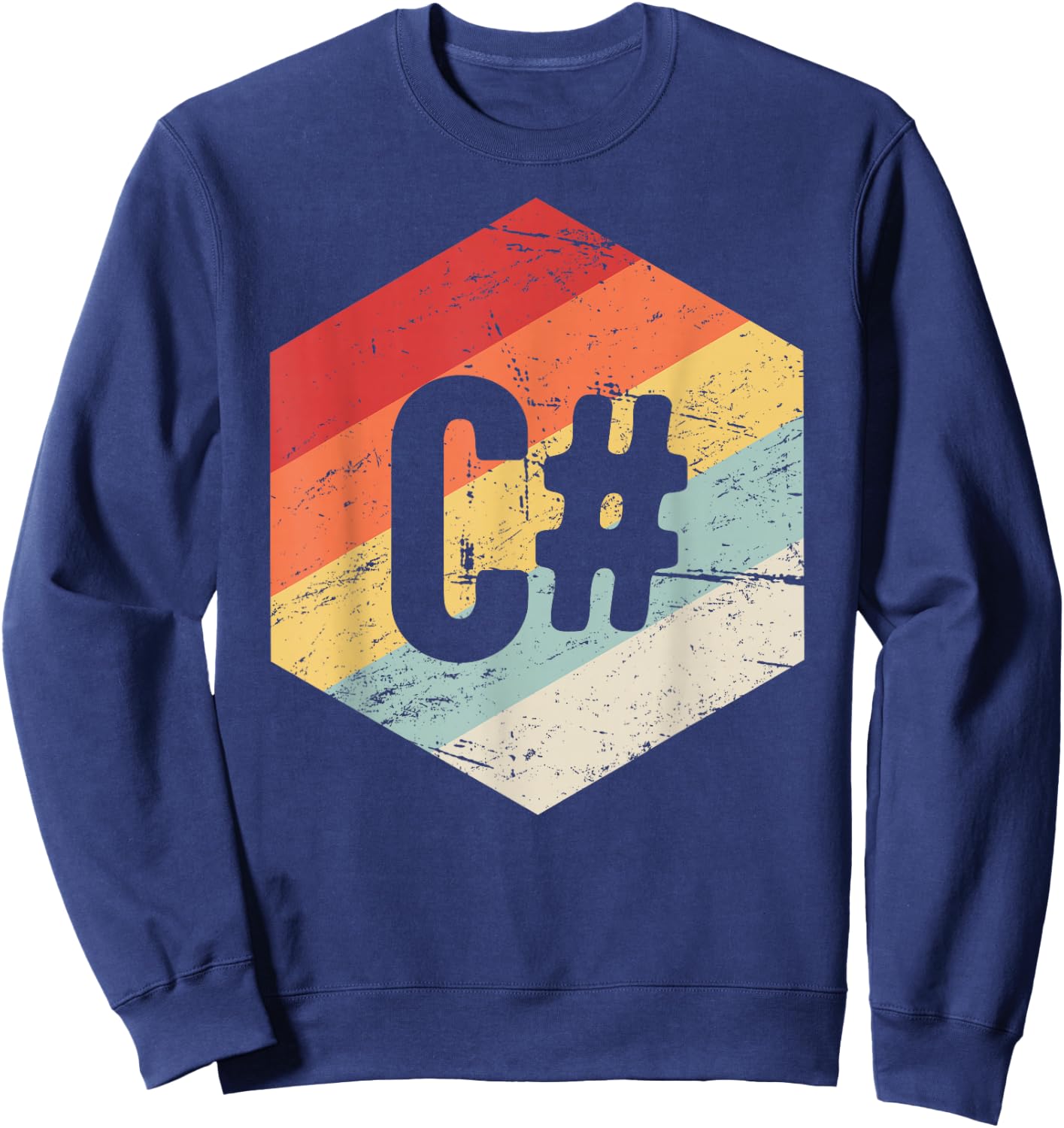 Retro C# Sweatshirt - Sweatshirt | Navy