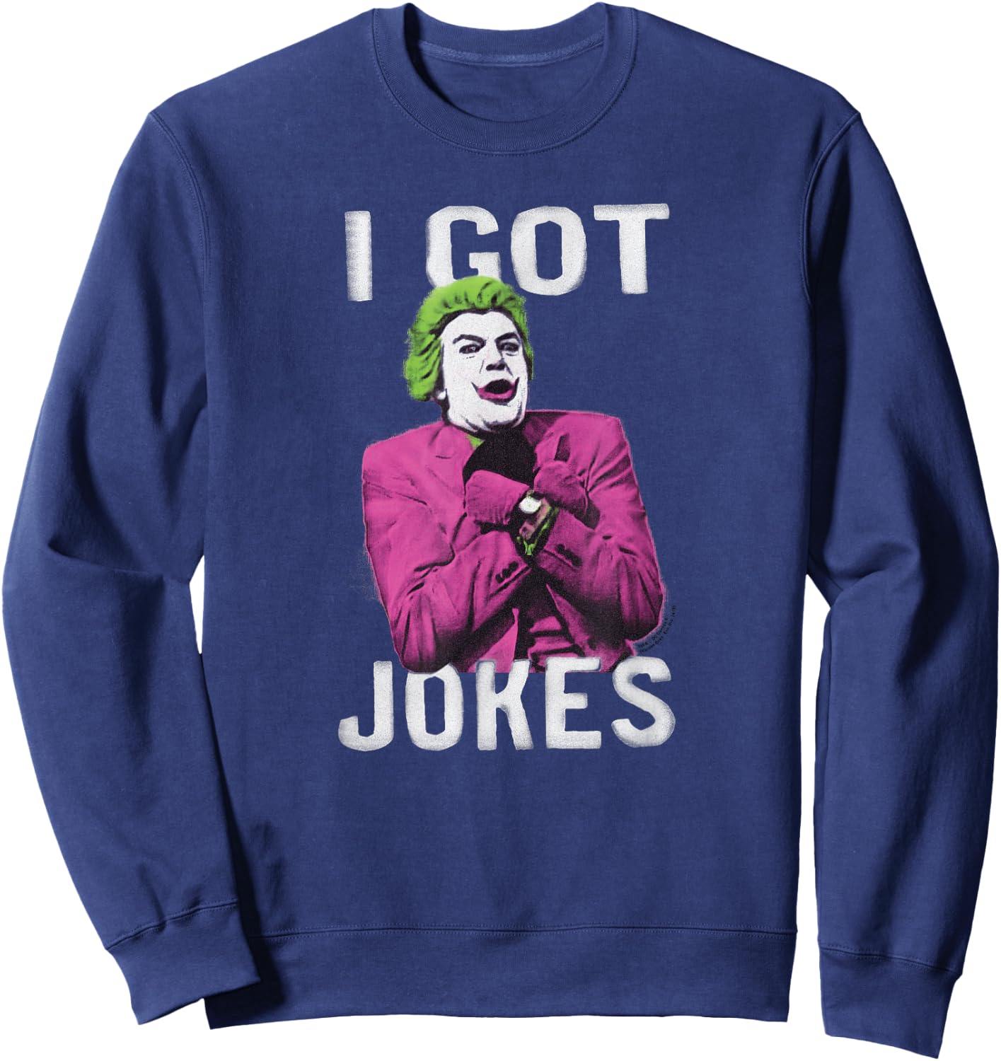 Batman Classic TV Series The Joker Got Jokes Sweatshirt - Sweatshirt | Navy