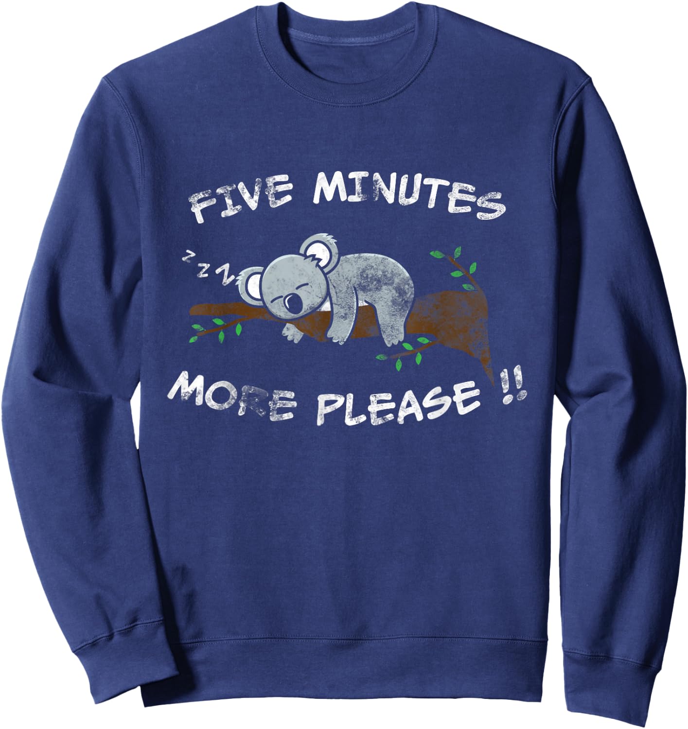 Slow Koala Bear Hanging Sleeping In A Tree Sweatshirt - Sweatshirt | Navy