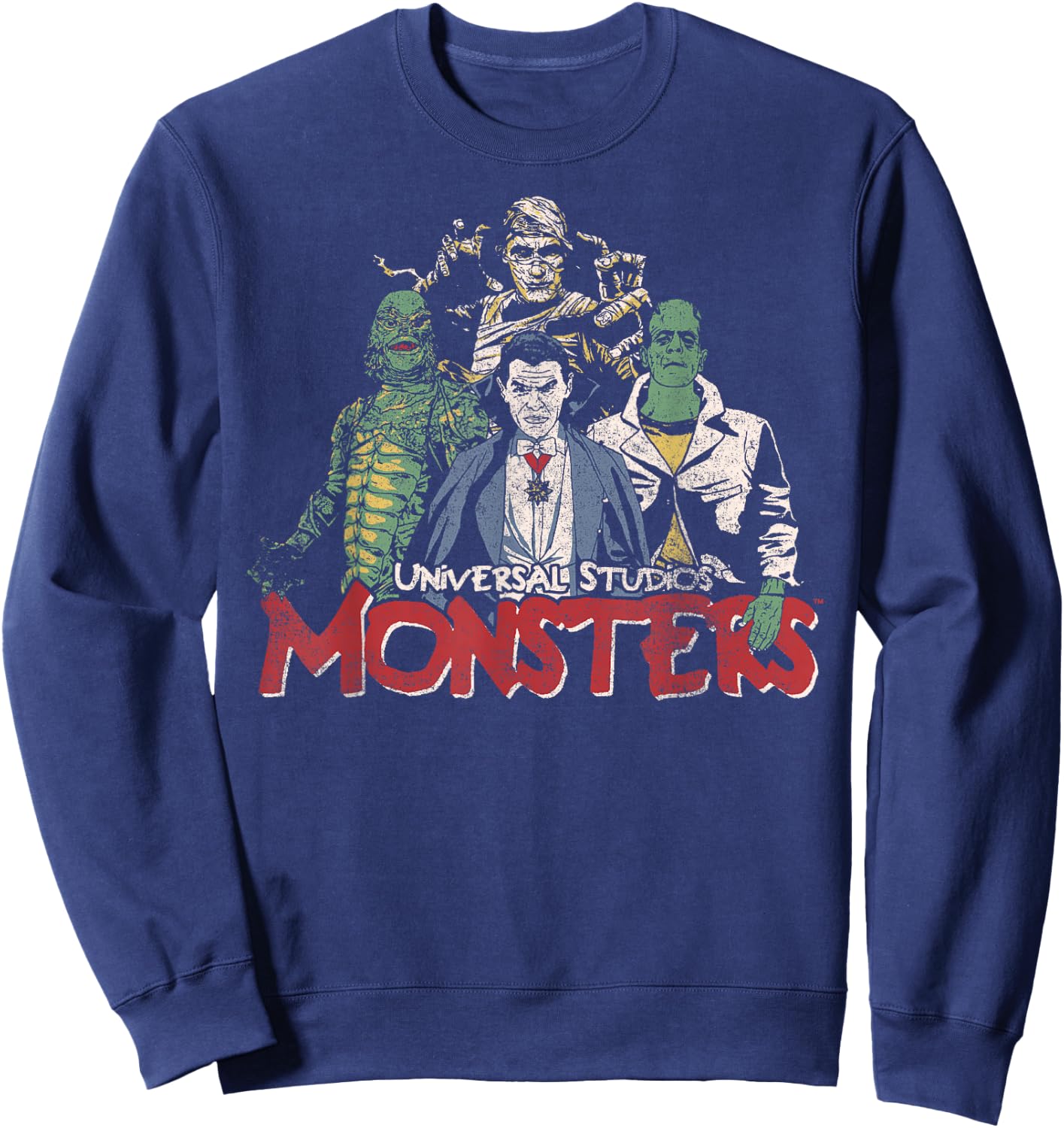 Universal Monsters Vintage Group Shot Sweatshirt - Sweatshirt | Navy