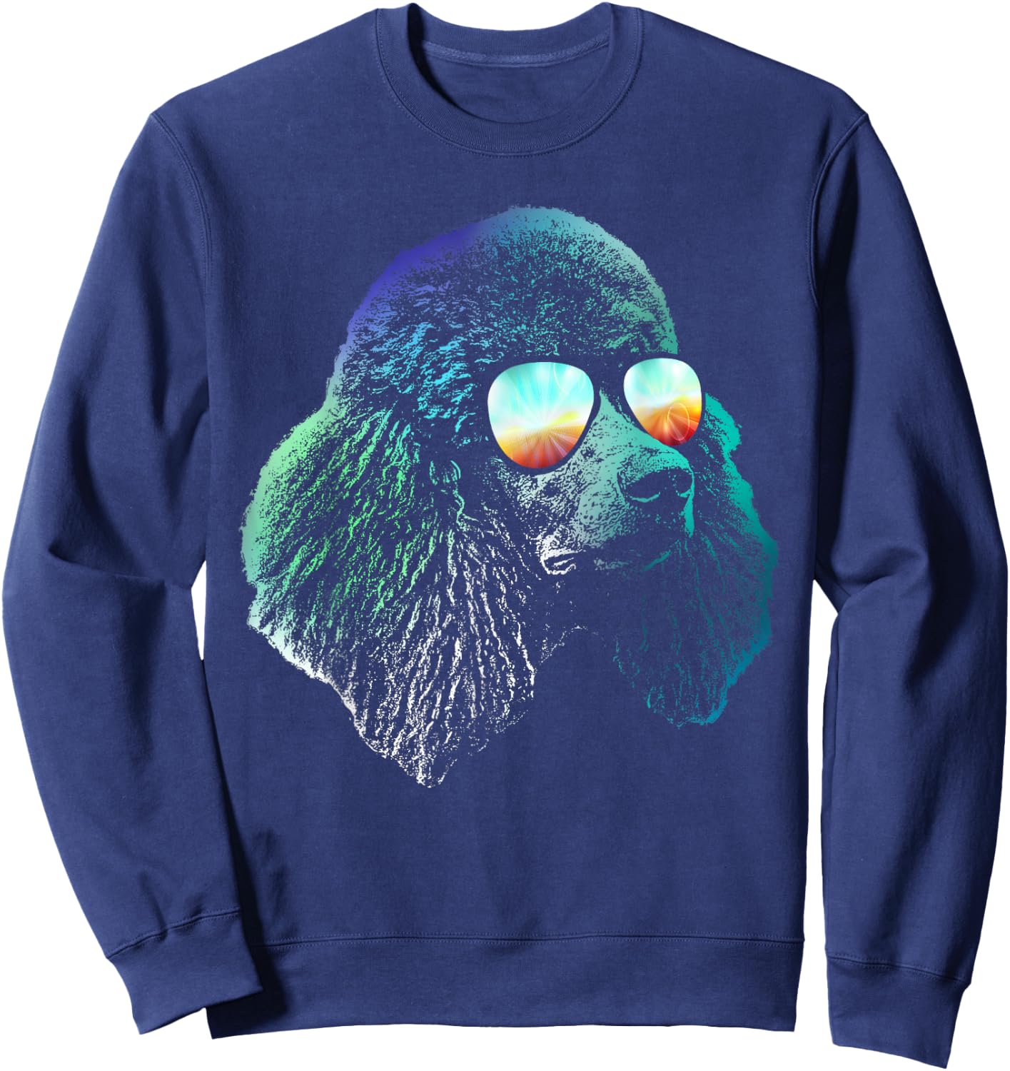 Disco Groovy Poodle Dog Gift Sweatshirt - Sweatshirt | Navy