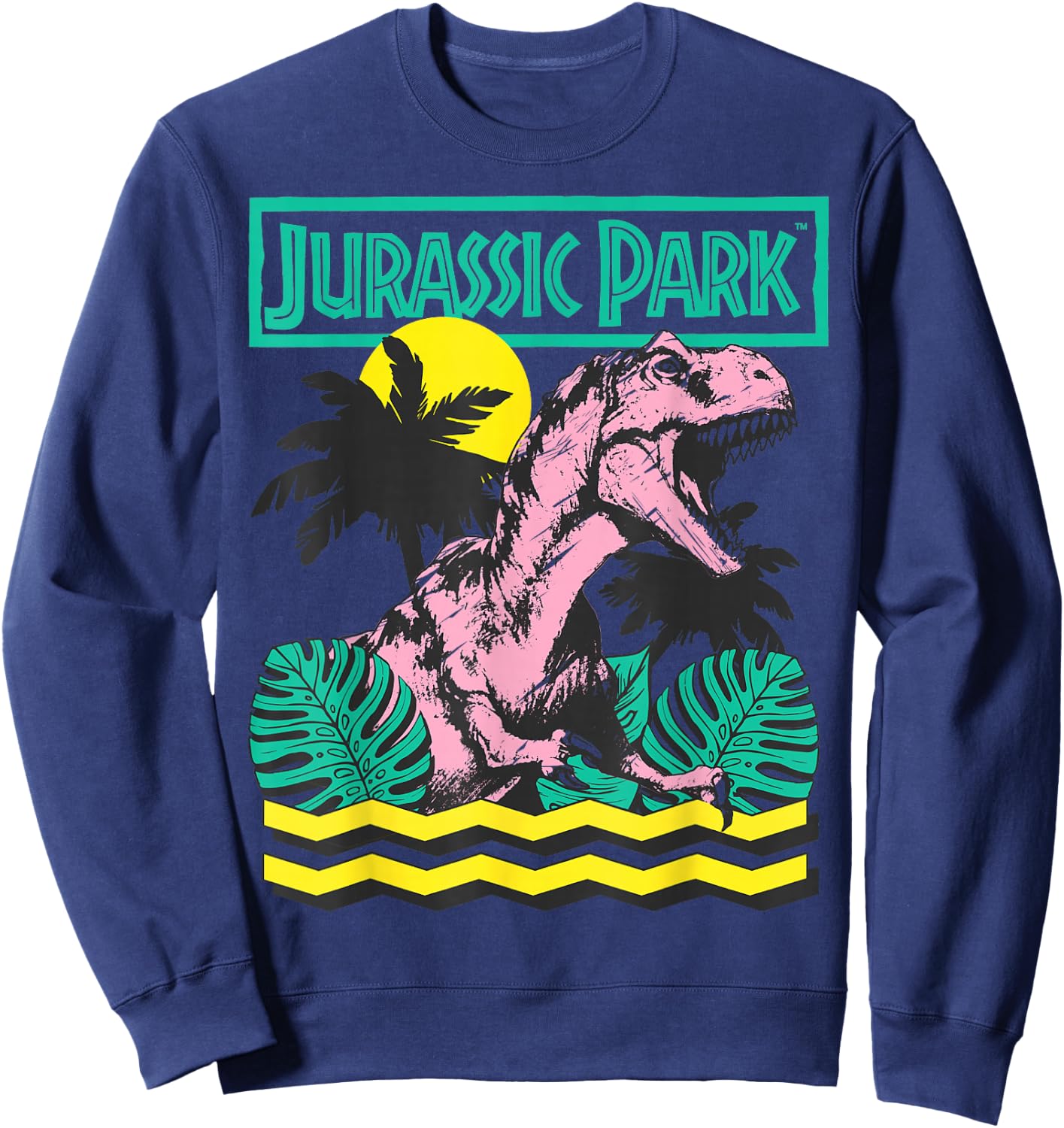 Jurassic Park Vintage T-Rex Roar Retro Small Sweatshirt - Sweatshirt | Navy