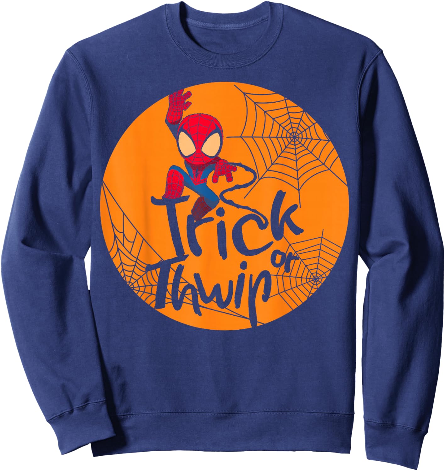 Marvel Spider-Man Trick Or Thwip Halloween Sweatshirt - Sweatshirt | Navy