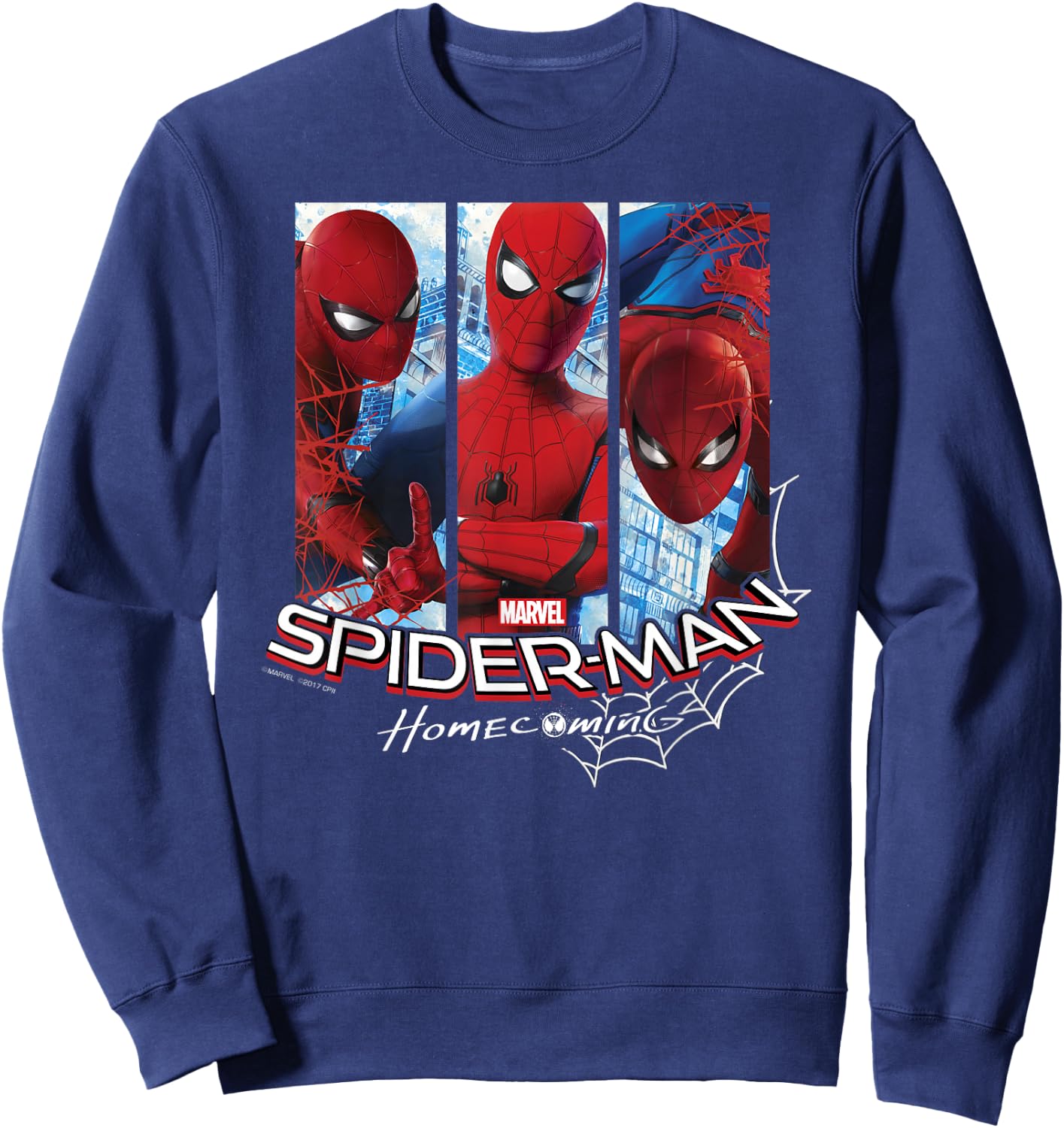 Marvel Spider-Man Homecoming Three Panel Pose Sweatshirt - Sweatshirt | Navy