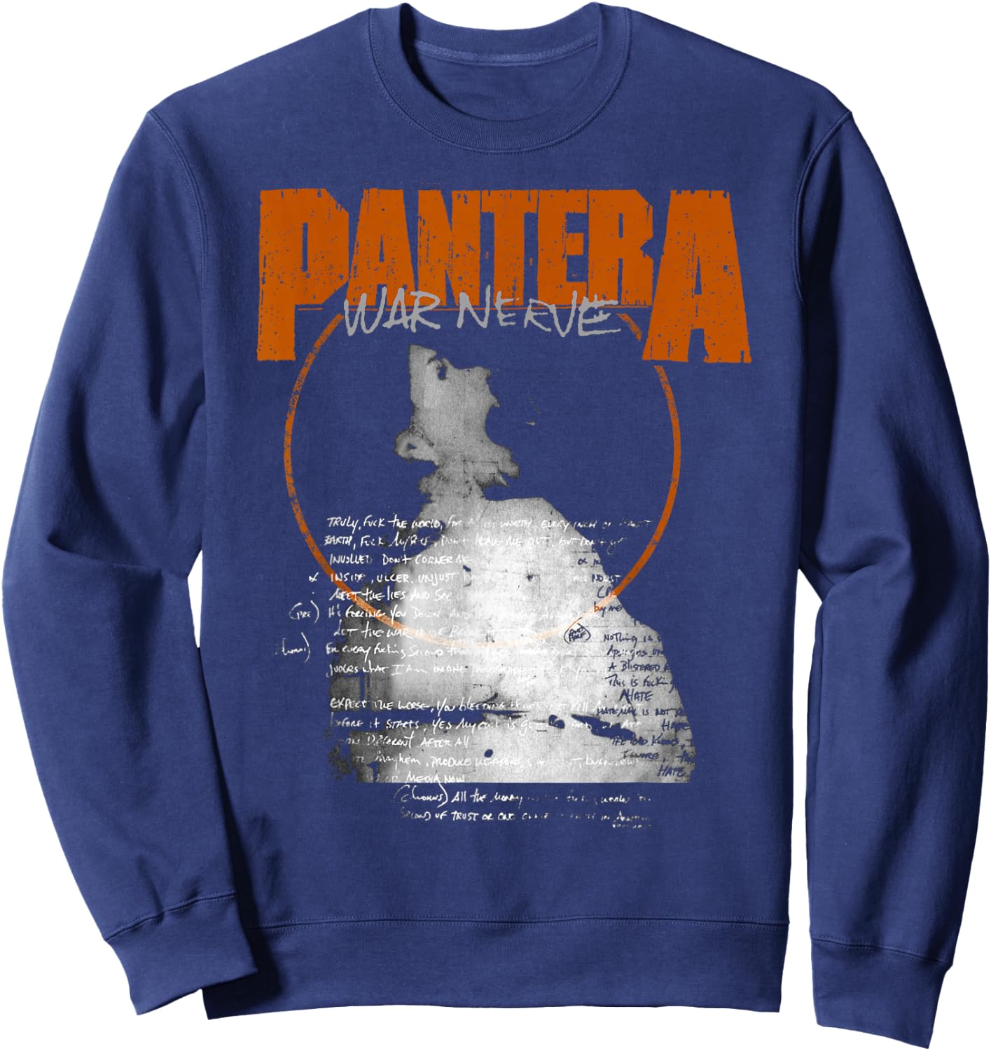 Pantera Official War Nerve Sweatshirt - Sweatshirt | Navy