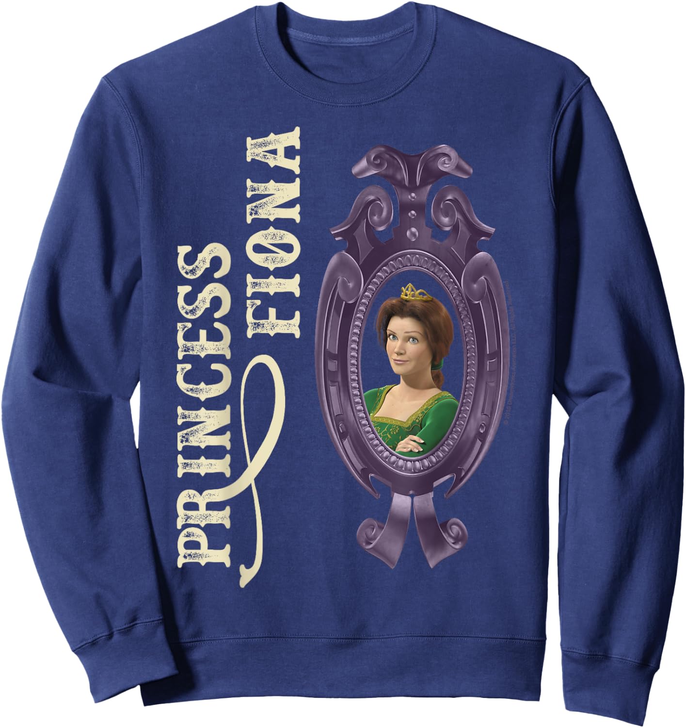 Shrek Princess Fiona In Mirror Poster Sweatshirt - Sweatshirt | Navy