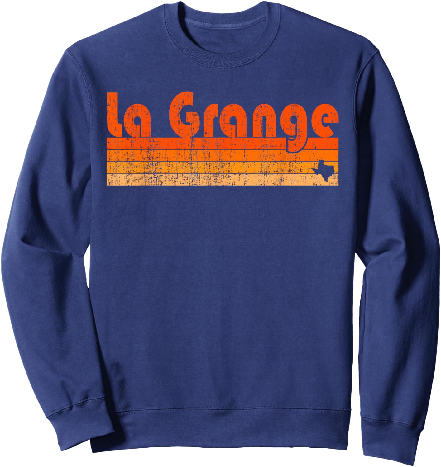 Retro 80s Style La Grange TX Sweatshirt - Sweatshirt | Navy