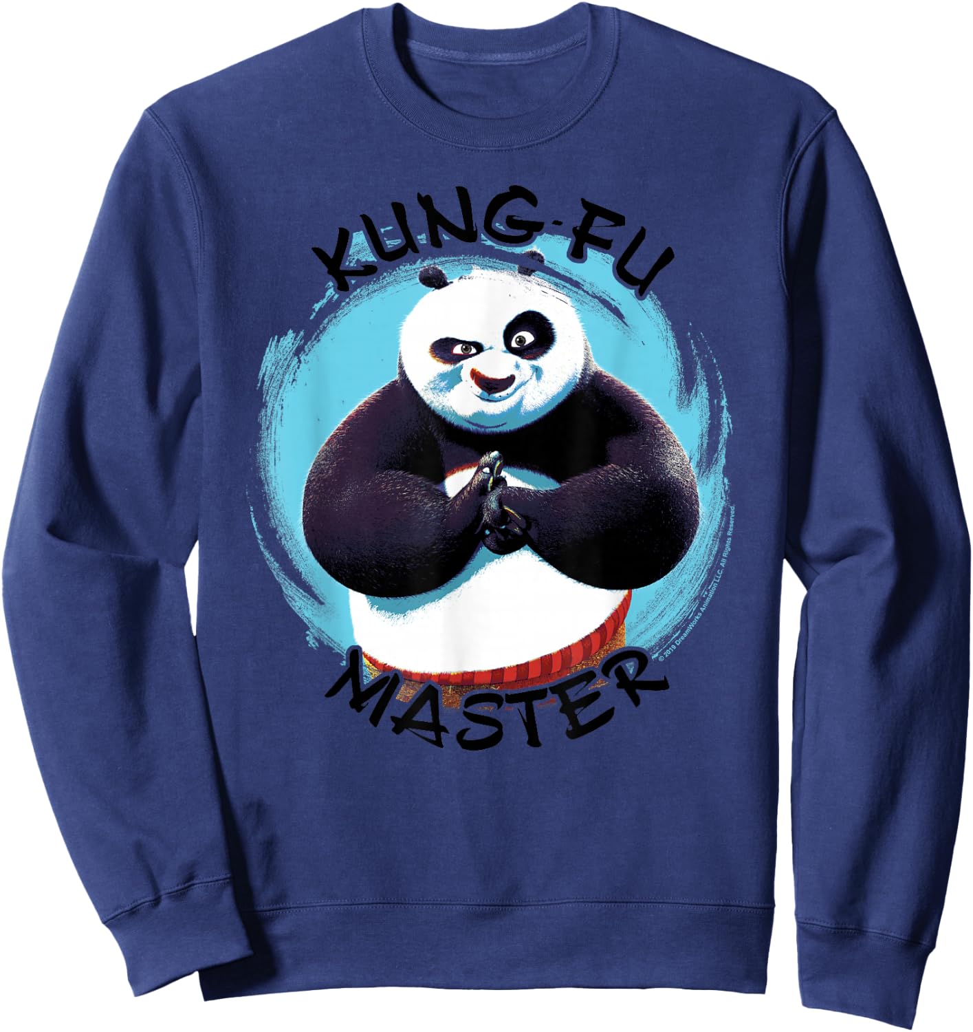 Kung Fu Panda Po Kung Fu Master Paint Smear Portrait Sweatshirt - Sweatshirt | Navy