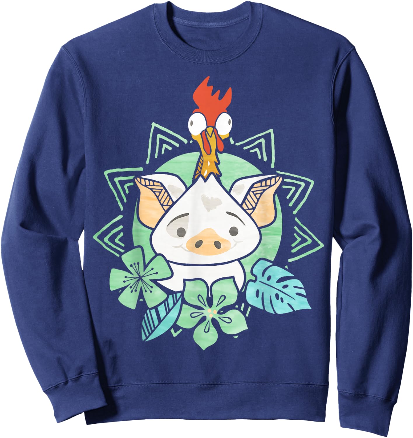 Disney Moana Pua & HEI HEI Tropical Graphic Sweatshirt - Sweatshirt | Navy