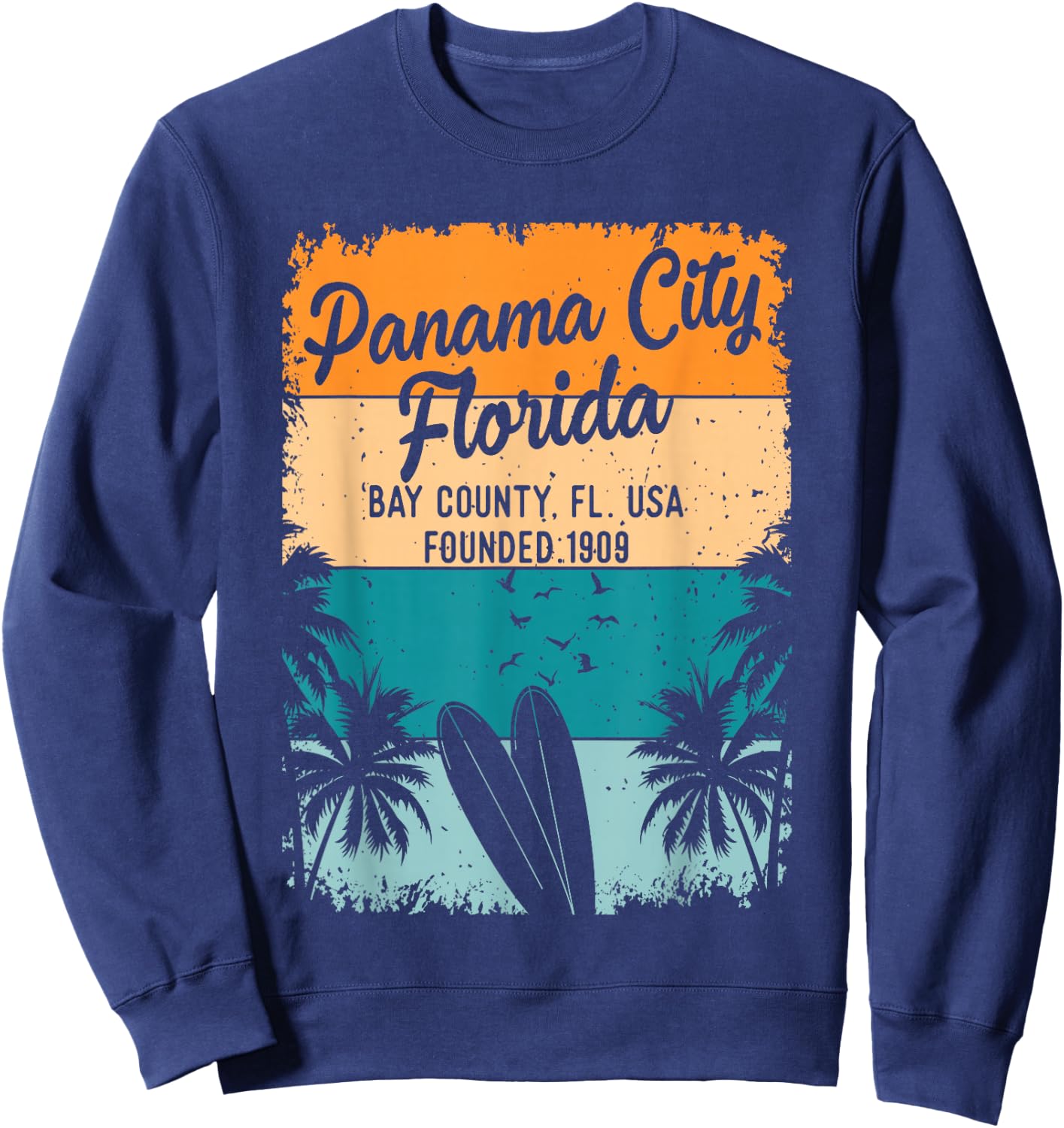 Panama City Beach Florida FL Souvenirs Gifts Men Women Kids Sweatshirt - Sweatshirt | Navy