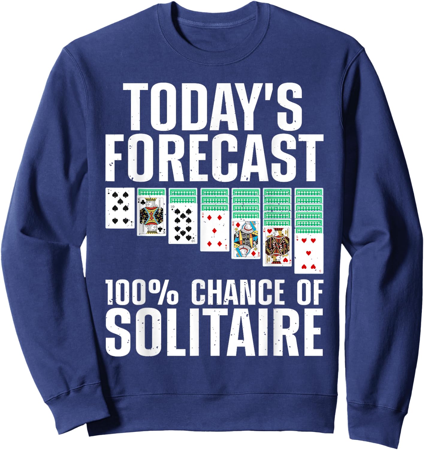 Solitaire Design Women Solitaire Player Solitaire Sweatshirt - Sweatshirt | Navy