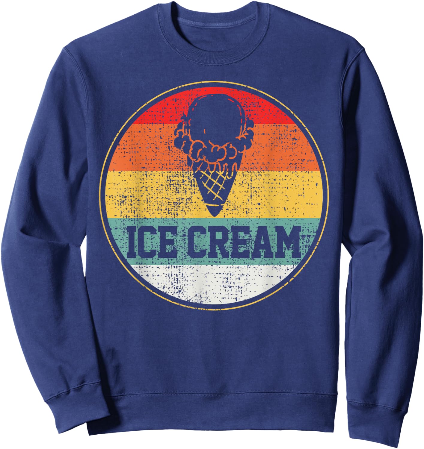 Ice Cream Retro Vintage Summer Treats Cool Men Women Kids Sweatshirt - Sweatshirt | Navy