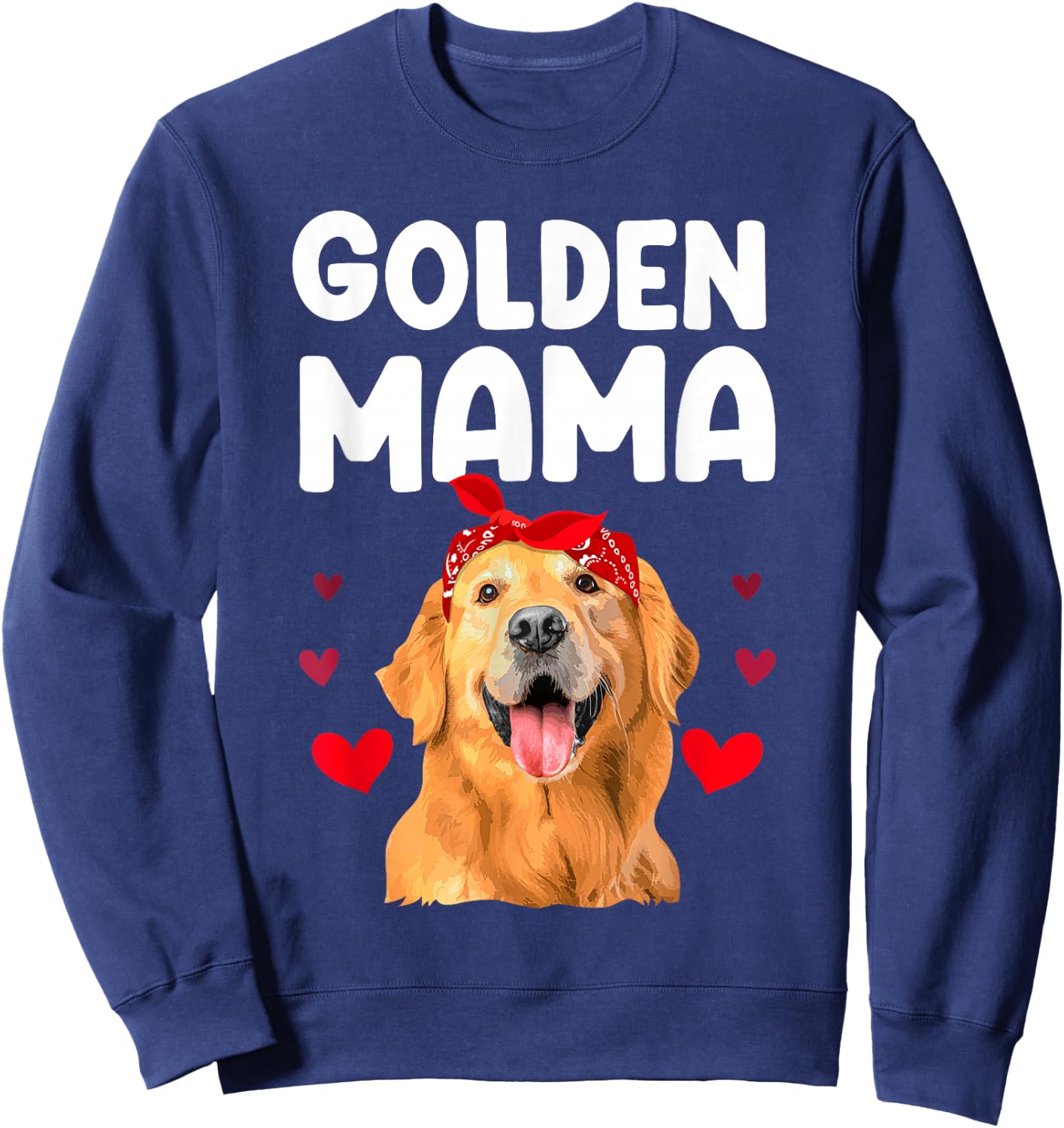 Golden Retriever Design For Mom Women Golden Retriever Lover Sweatshirt - Sweatshirt | Navy