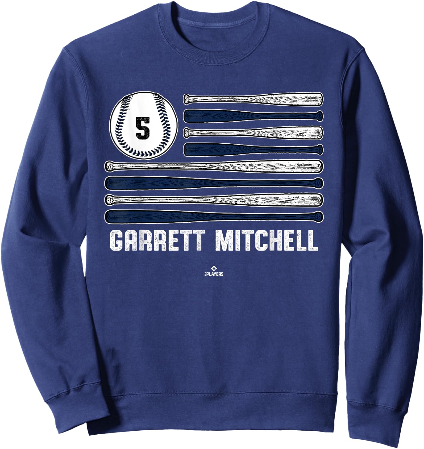 Baseball American Flag Garrett Mitchell Milwaukee Baseball Sweatshirt - Sweatshirt | Navy