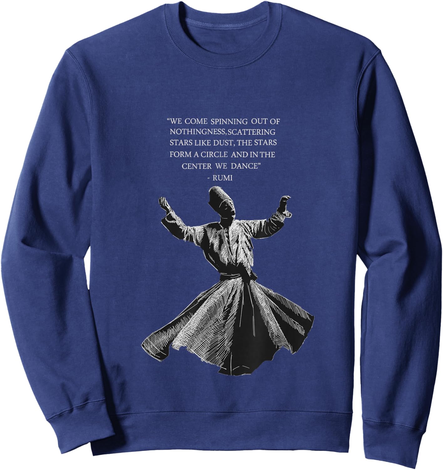 Rumi Whirling Dervish Sweatshirt - Sweatshirt | Navy