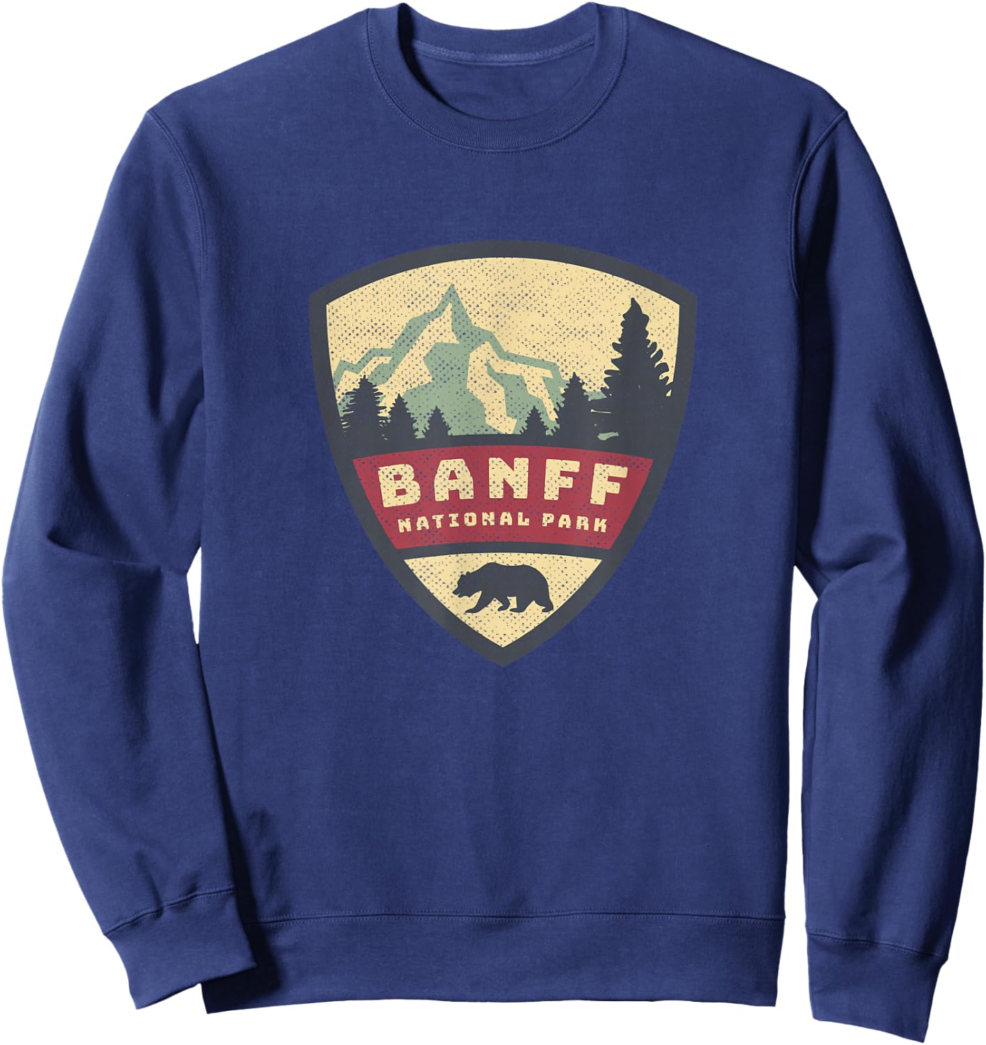 Vintage Retro Canadian Banff National Park Rustic Souvenirs Sweatshirt - Sweatshirt | Navy