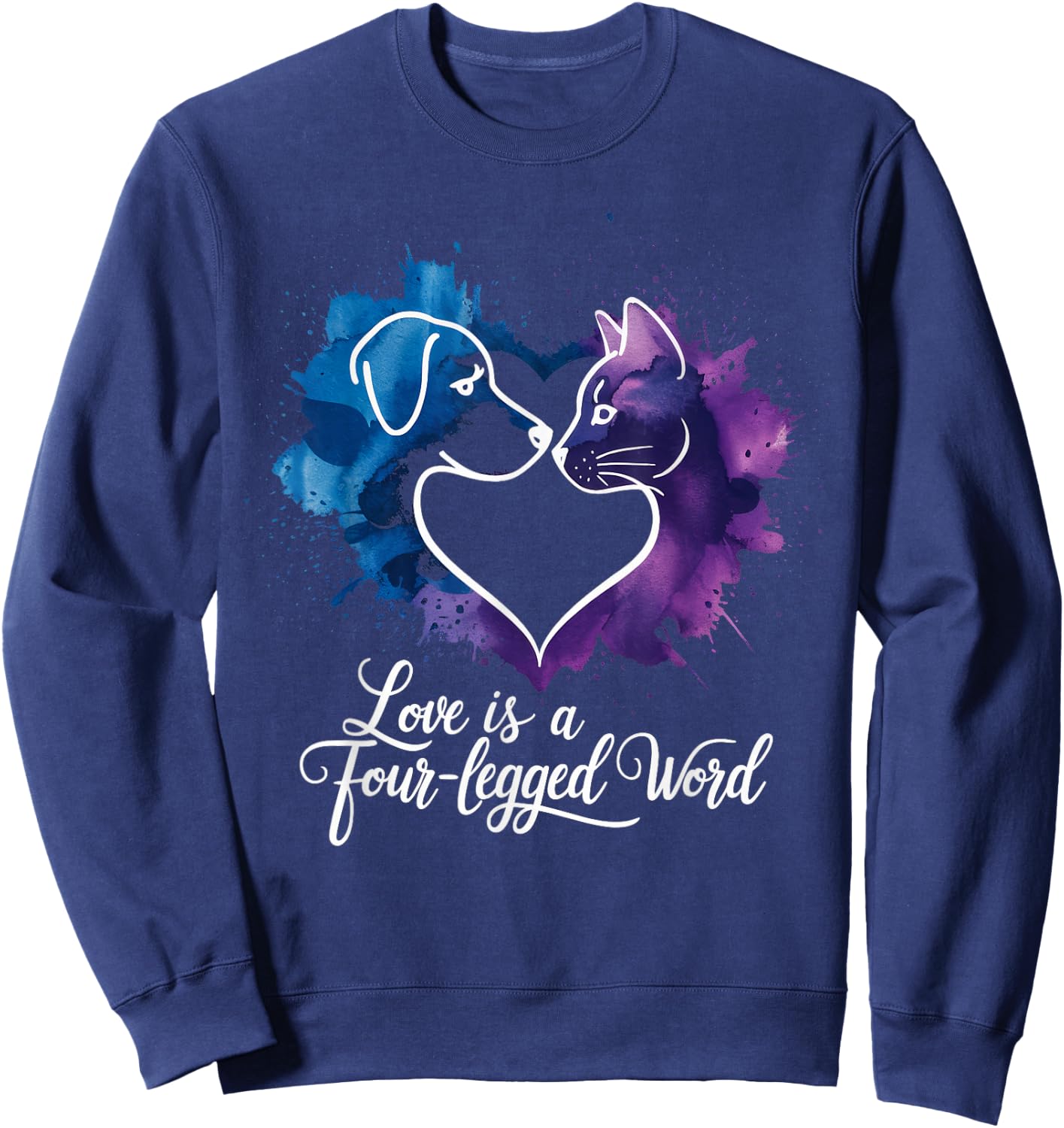 Love is a Four-Legged Word Sweatshirt - Sweatshirt | Navy