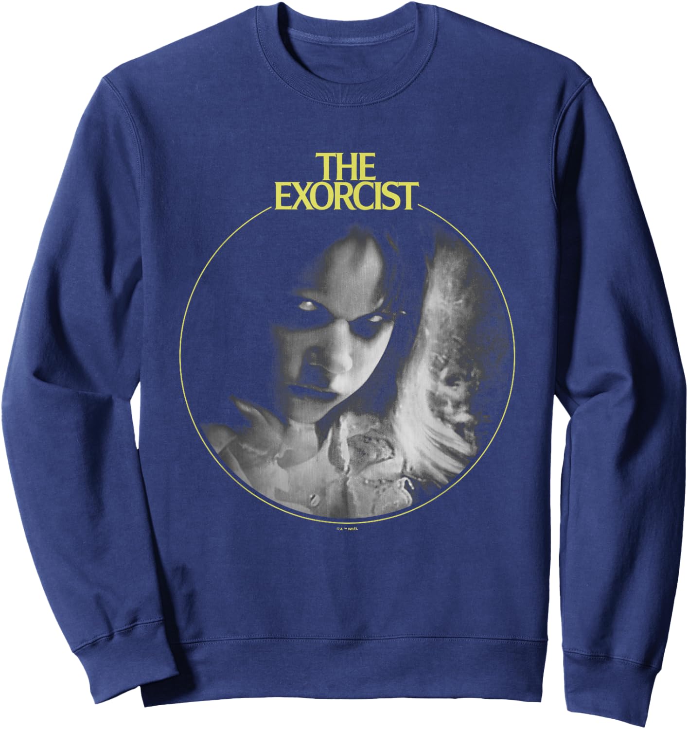 The Exorcist Regan MacNeil Possessed Big Face Portrait Sweatshirt - Sweatshirt | Navy
