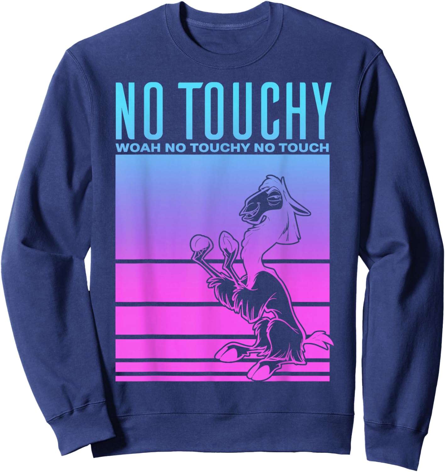 Disney The Emperor's New Groove No Touchy Graphic Sweatshirt - Sweatshirt | Navy