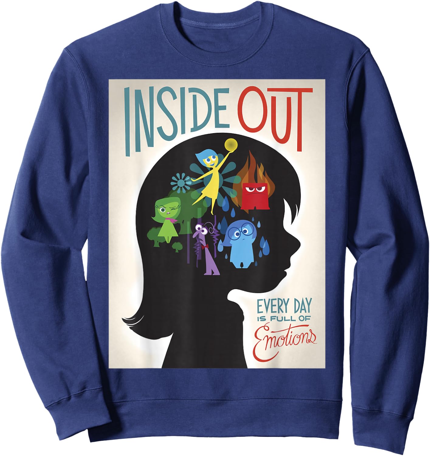 Disney Pixar Inside Out Silhouette Movie Poster Sweatshirt - Sweatshirt | Navy