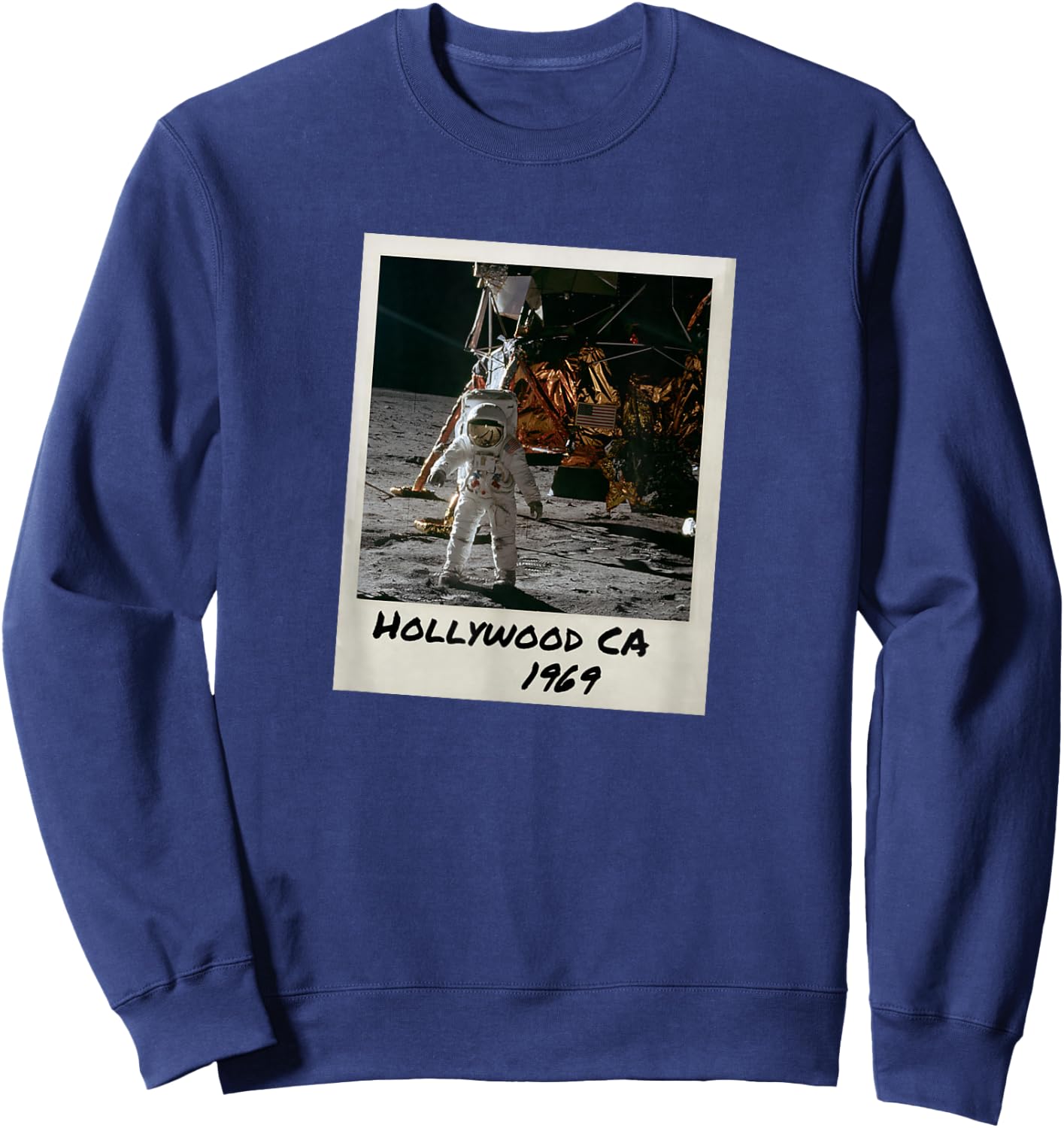 Fake Moon Landing Hoax Conspiracy Theory Fun Gift Sweatshirt - Sweatshirt | Navy