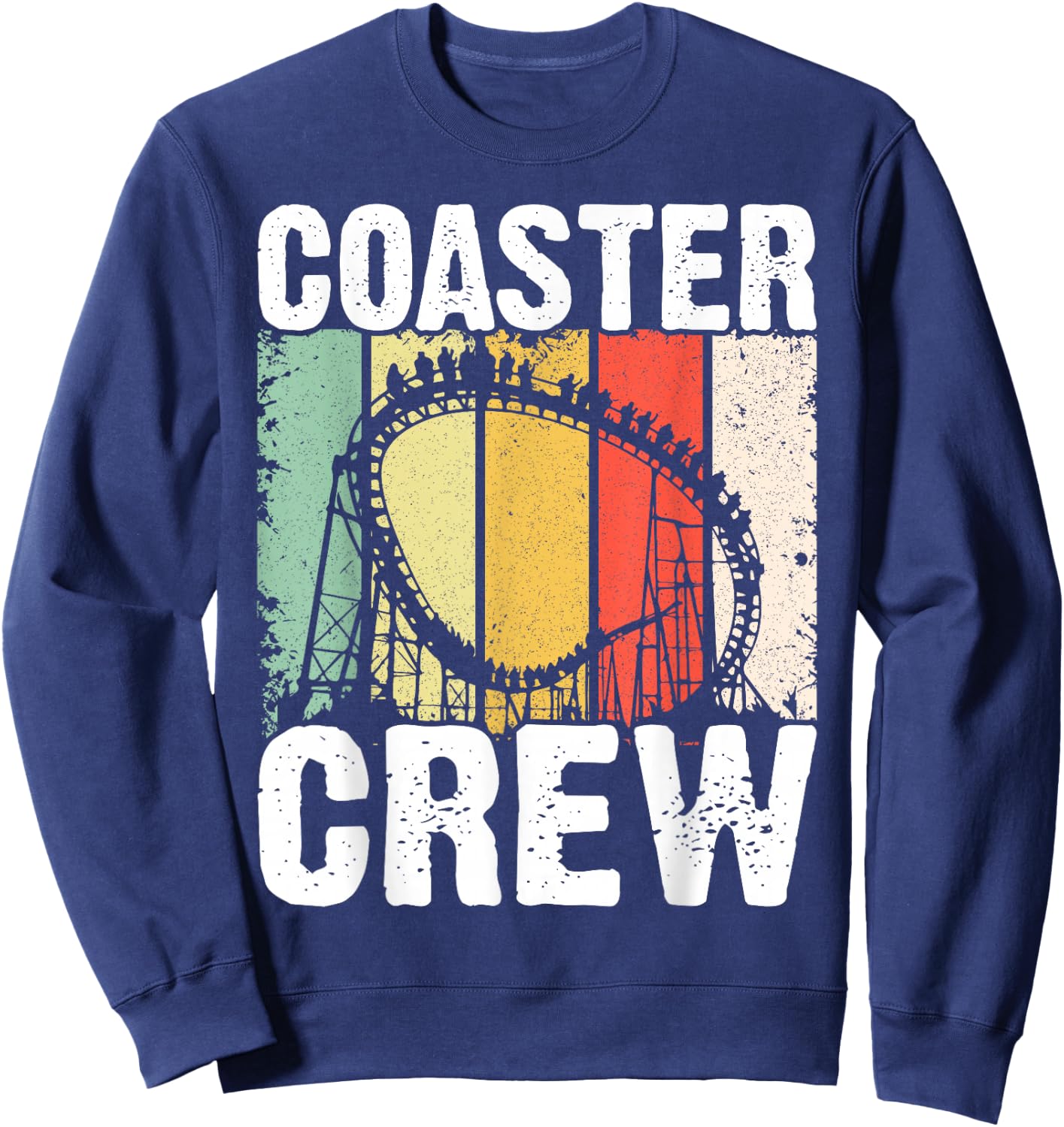 Vintage Rollercoaster Crew I Family Roller Coaster Sweatshirt - Sweatshirt | Navy
