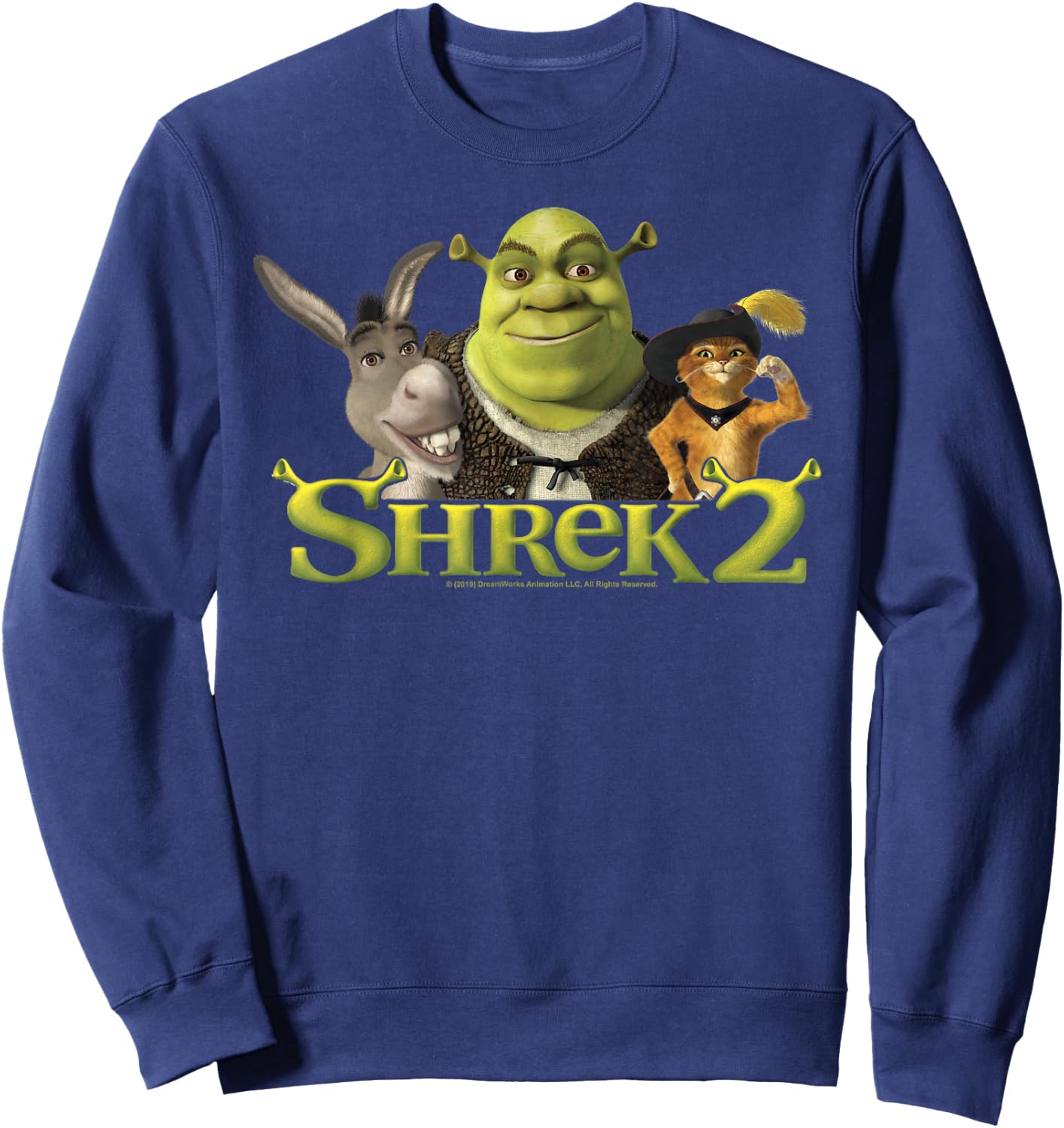 Shrek 2 Donkey & Puss in Boots Best Friends Sweatshirt - Sweatshirt | Navy