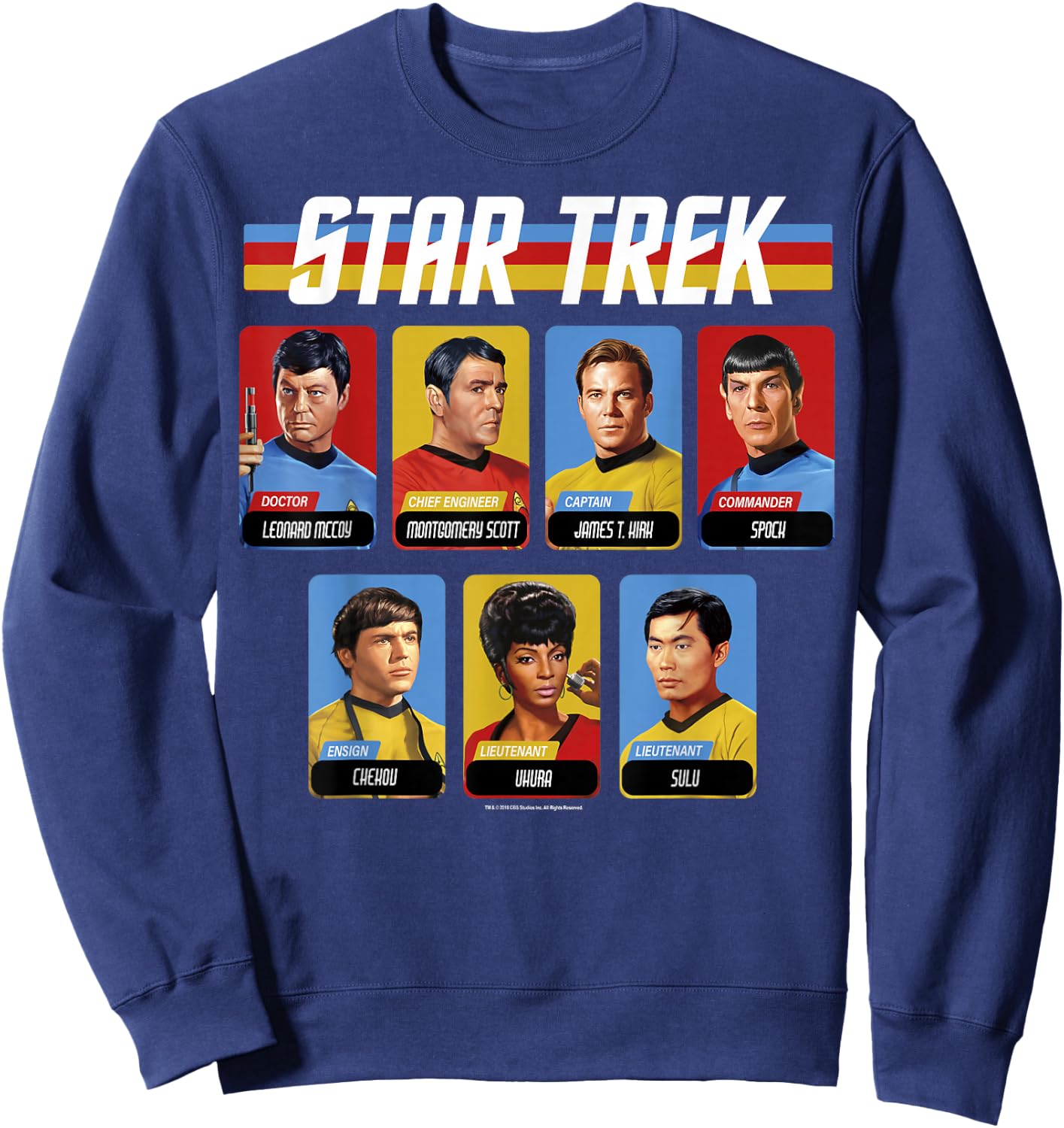 Star Trek: The Original Series Bridge Crew Retro Portraits Sweatshirt - Sweatshirt | Navy