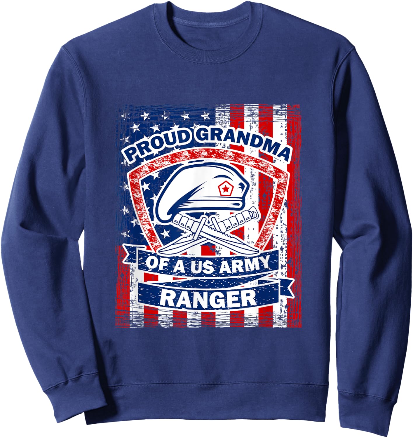 Proud Grandma of US Army Ranger Sweatshirt - Sweatshirt | Navy