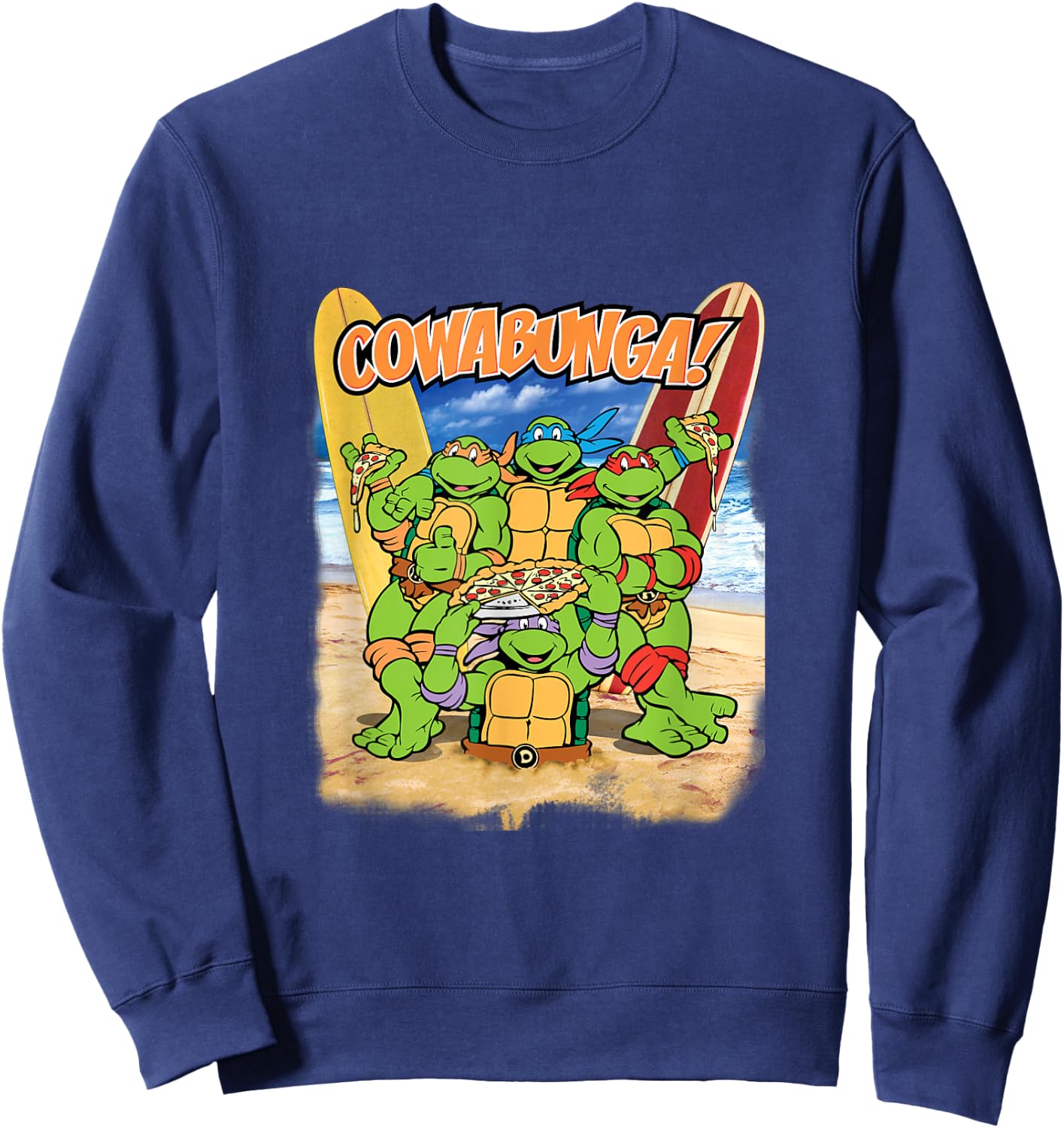 TMNT Cowabunga! Pizza On The Beach Sweatshirt - Sweatshirt | Navy