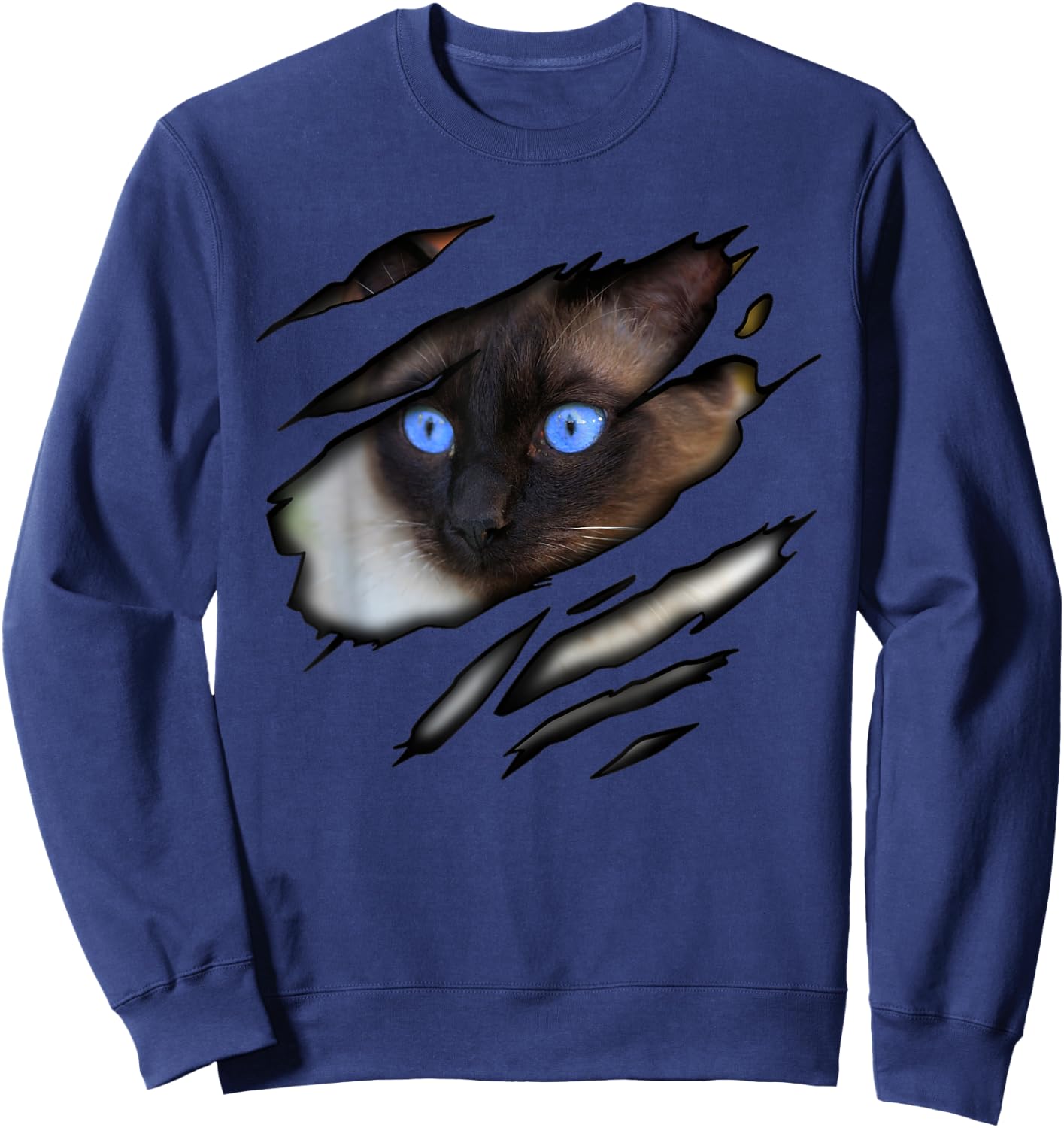 Siamese Cat in me design, Cadesign, Purebred Cat Sweatshirt - Sweatshirt | Navy