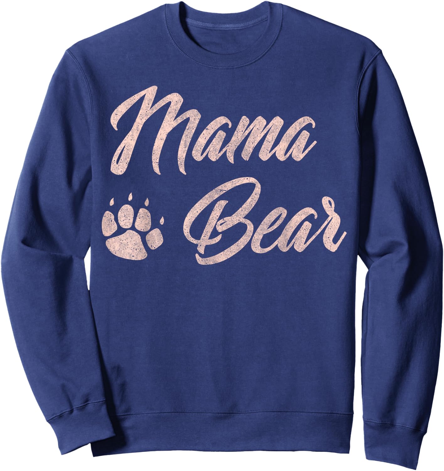 Mama Bear Cute for Mom Paw Pink Sweatshirt - Sweatshirt | Navy