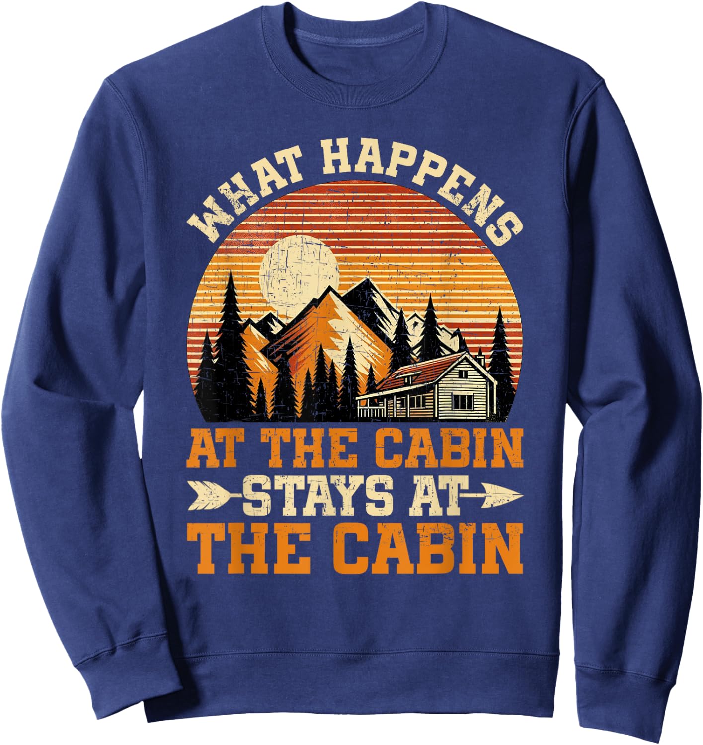 Adults -Kids Black Small Modern Nature Themed Sweatshirt - Sweatshirt | Navy