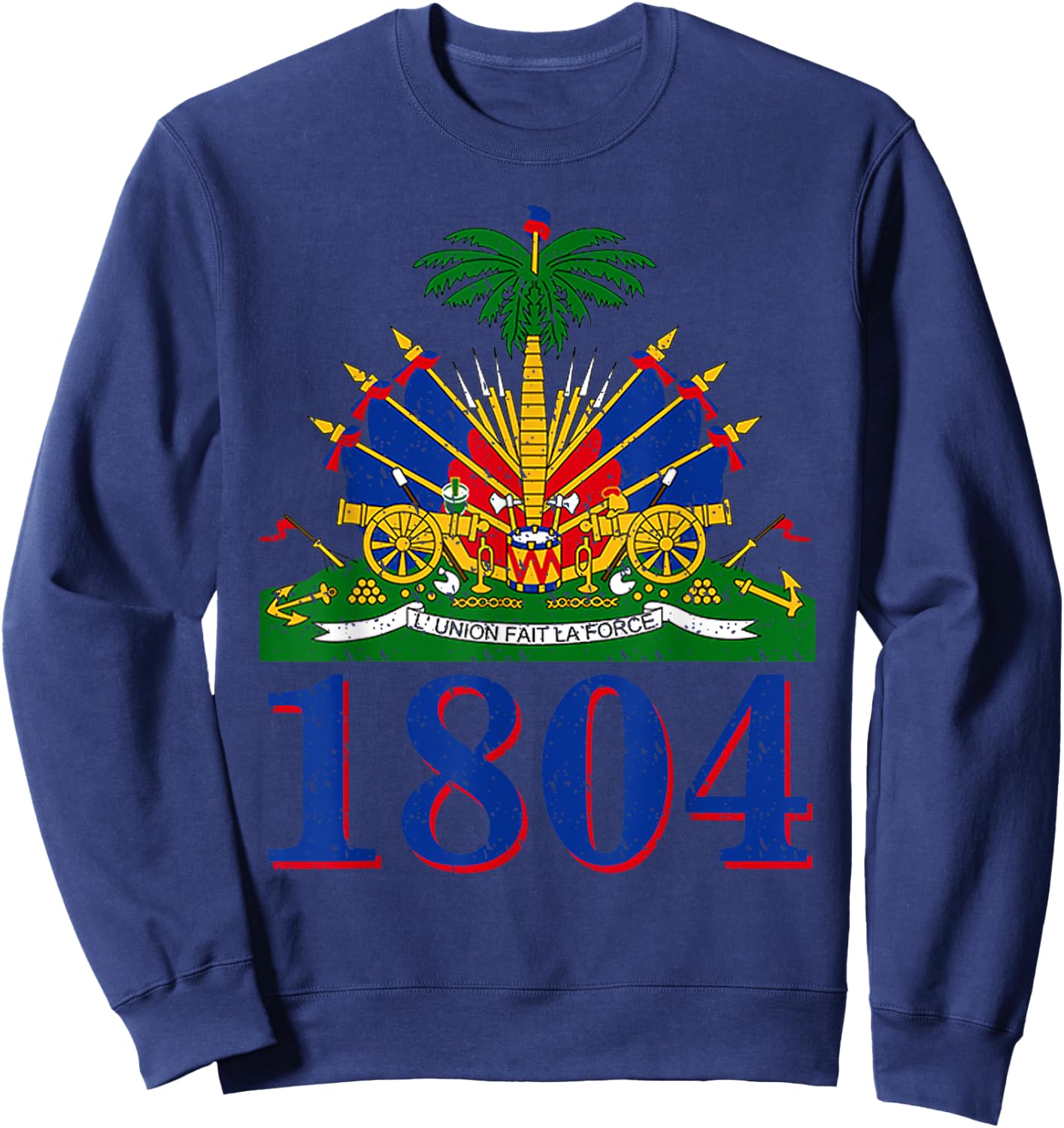 1804 | Cute Haiti Year Of Independence Gift Sweatshirt - Sweatshirt | Navy