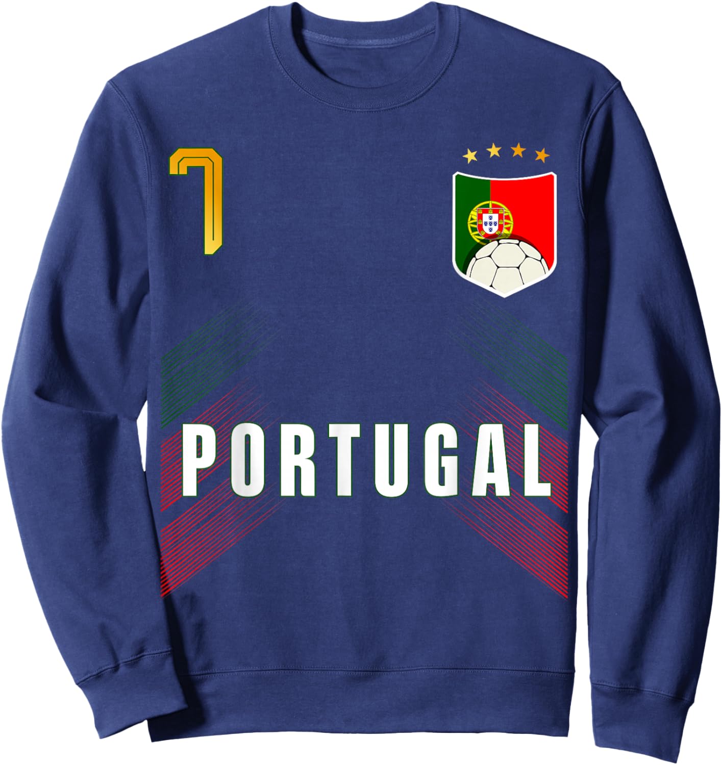Retro Portugal Flag Portugese Pride Lovers Sweatshirt - Sweatshirt | Navy