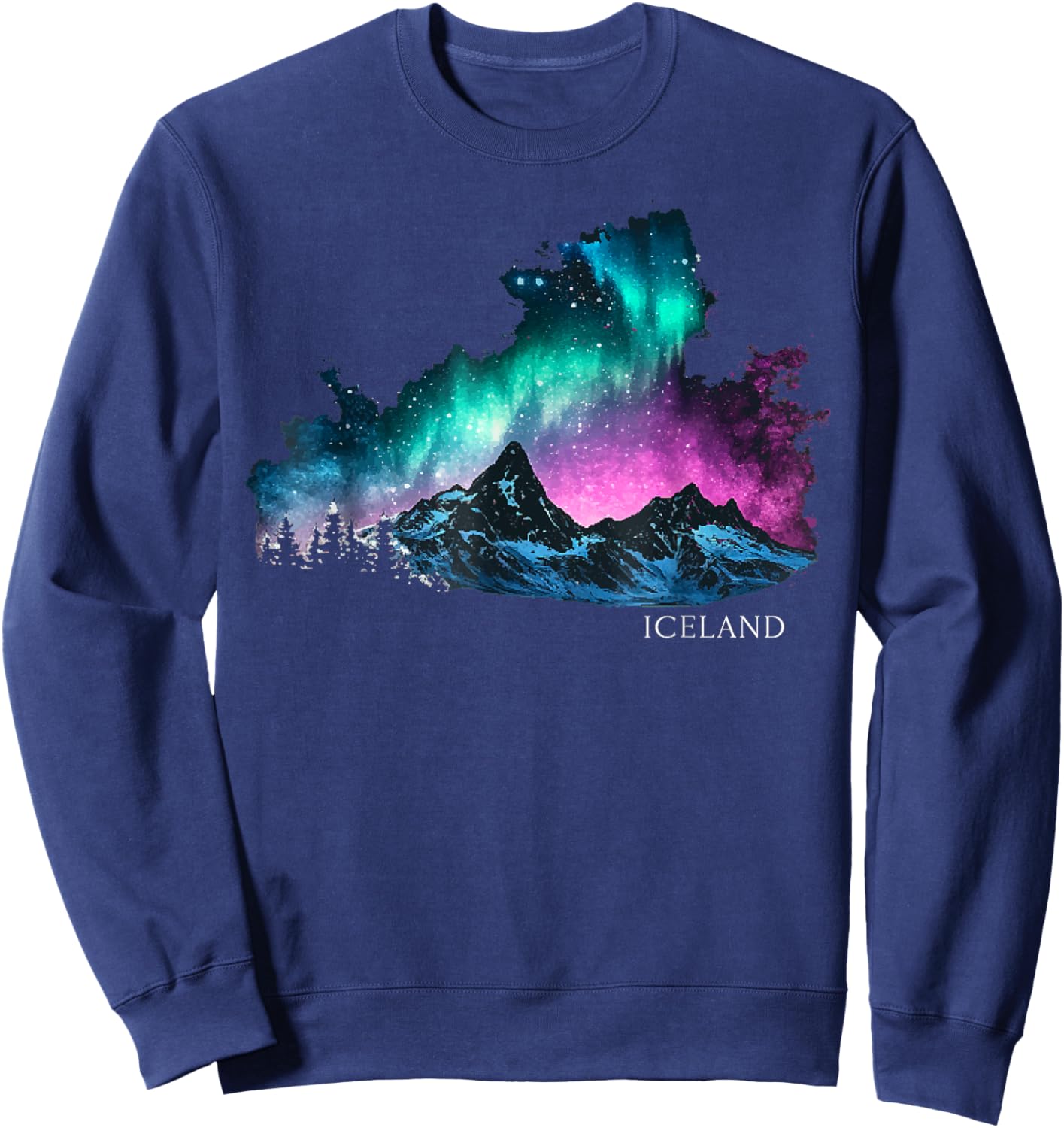 Iceland Lights Icelandic Souvenirs Sweatshirt - Sweatshirt | Navy