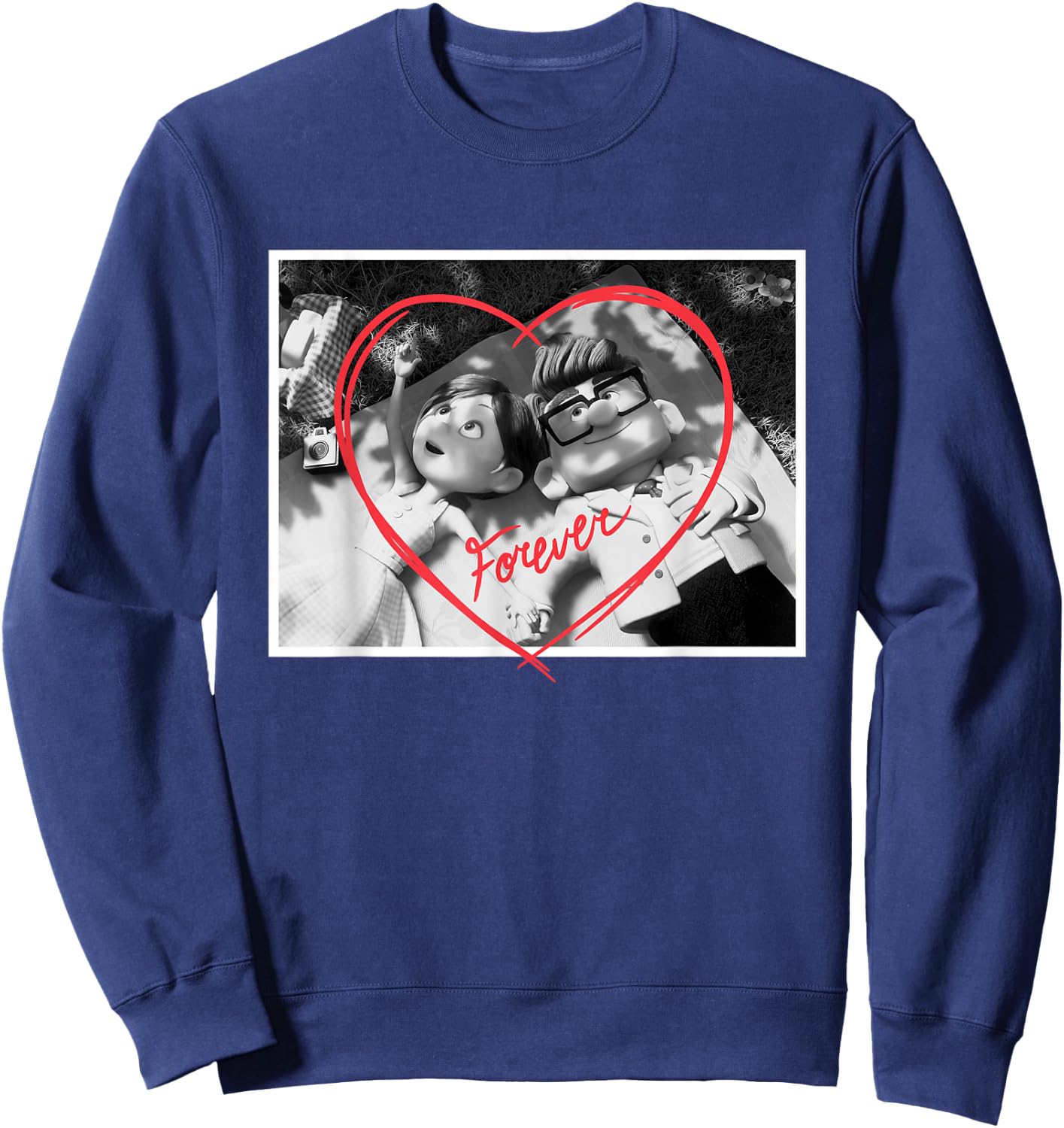 Disney Pixar UP Carl and Ellie Forever Heart Sweatshirt - Sweatshirt | Navy