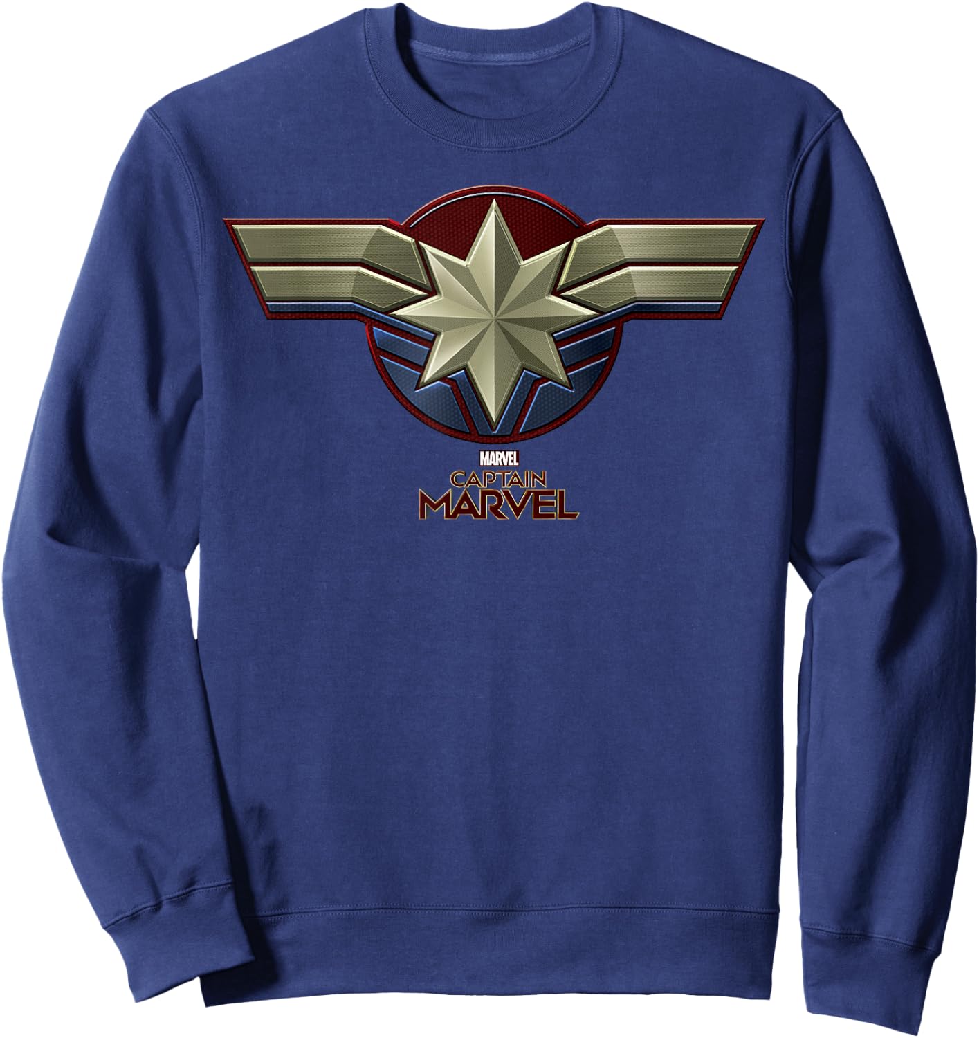 Marvel Captain Marvel Movie Chest Symbol Sweatshirt - Sweatshirt | Navy