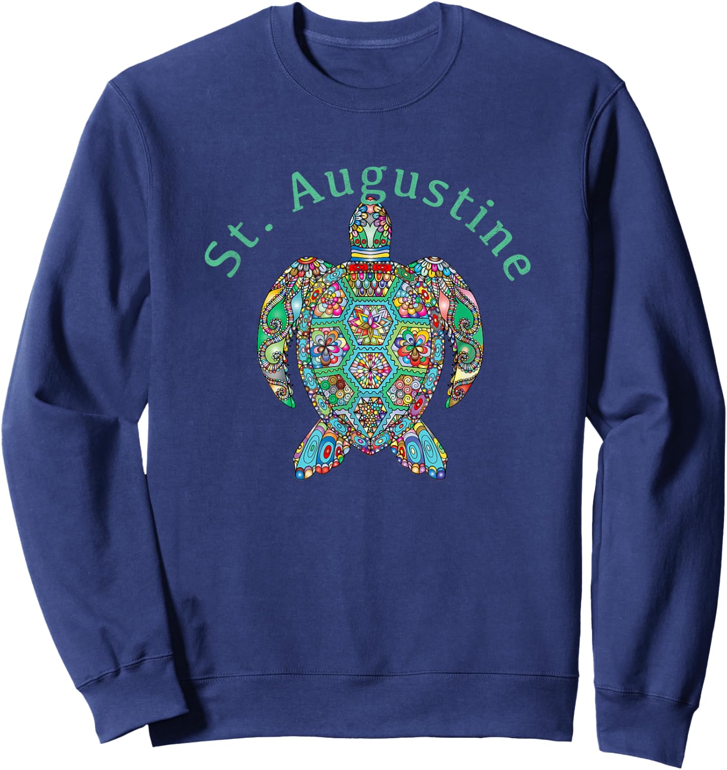 St. Augustine Tribal Turtle Gift Sweatshirt - Sweatshirt | Navy