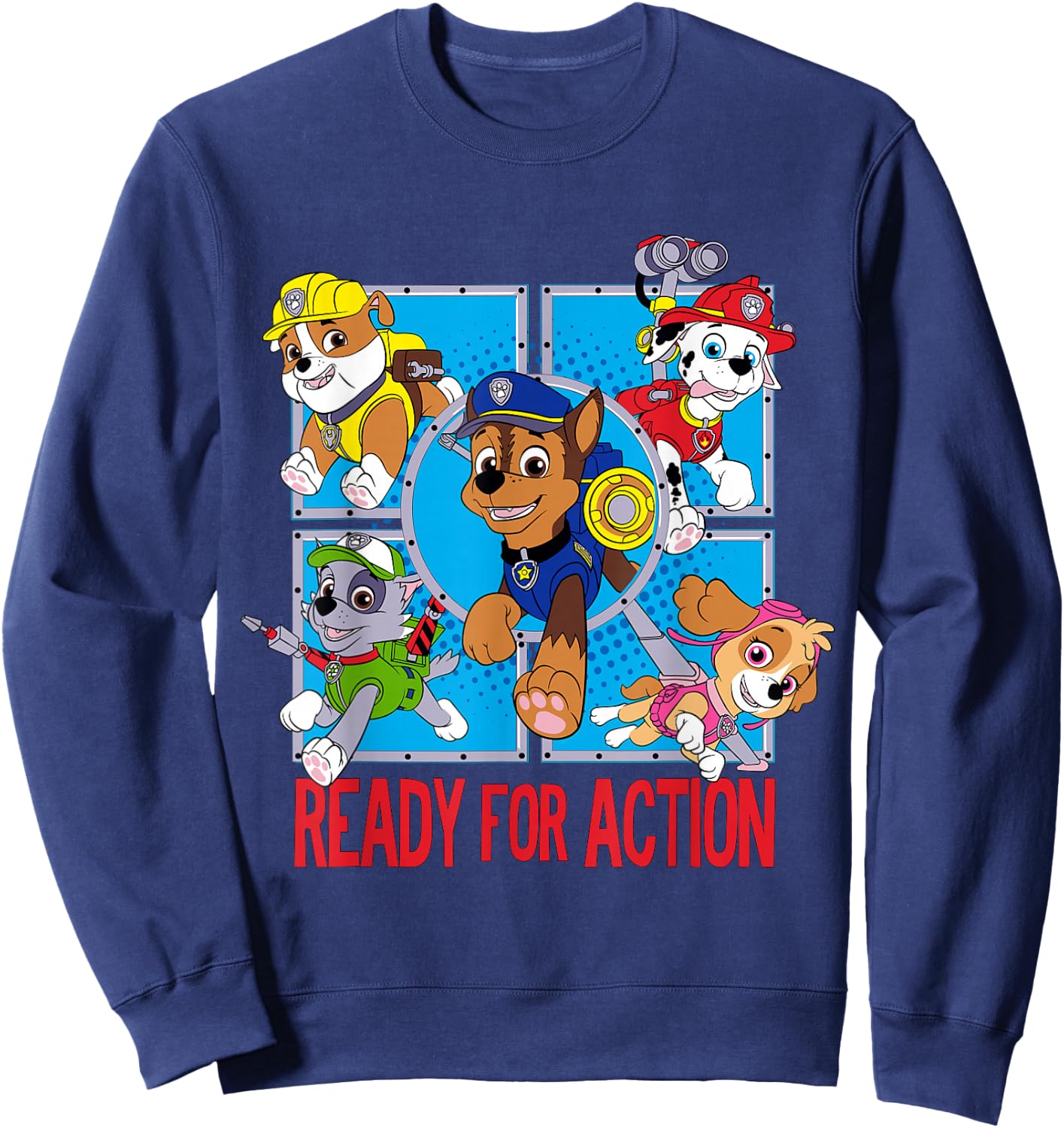PAW Ready For Action With Group Sweatshirt - Sweatshirt | Navy