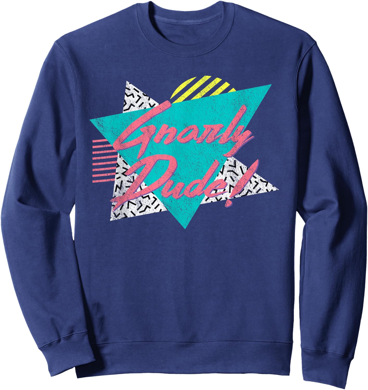 Gnarly Dude | Retro Vintage 80's 90's Surfer Surf Gift Sweatshirt - Sweatshirt | Navy