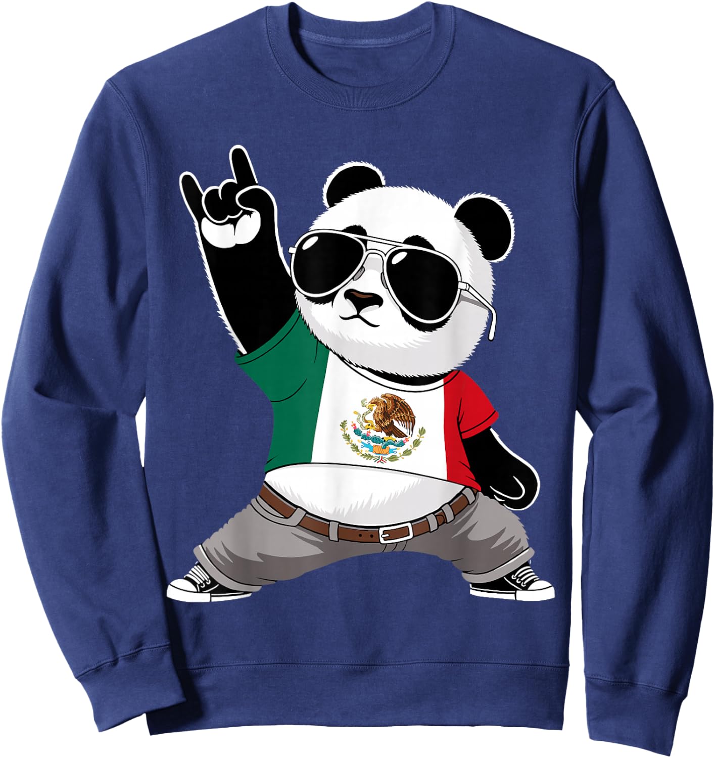 Mexican Flag Men Women Kids Mexico Sweatshirt - Sweatshirt | Navy