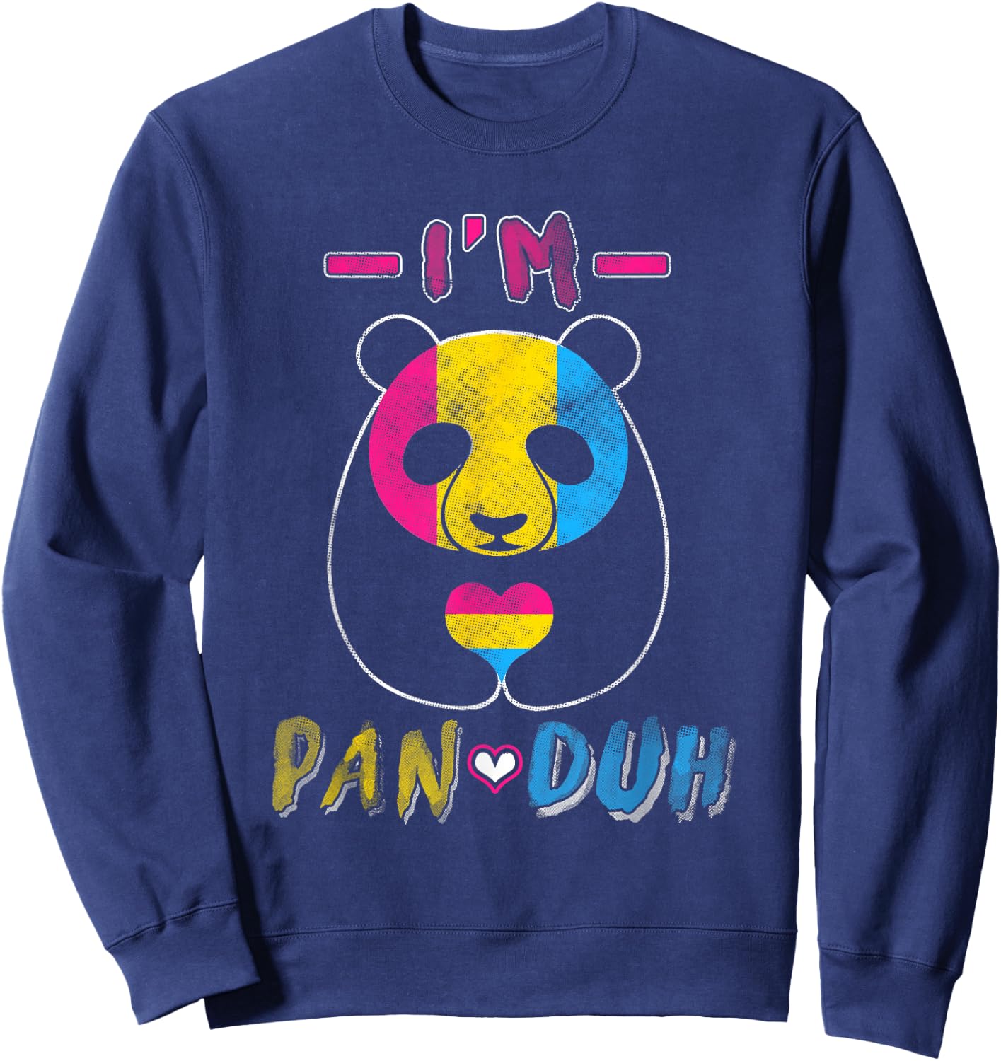 LGBT Gay Pride I'm Pan Duh Panda Pansexual Sweatshirt - Sweatshirt | Navy