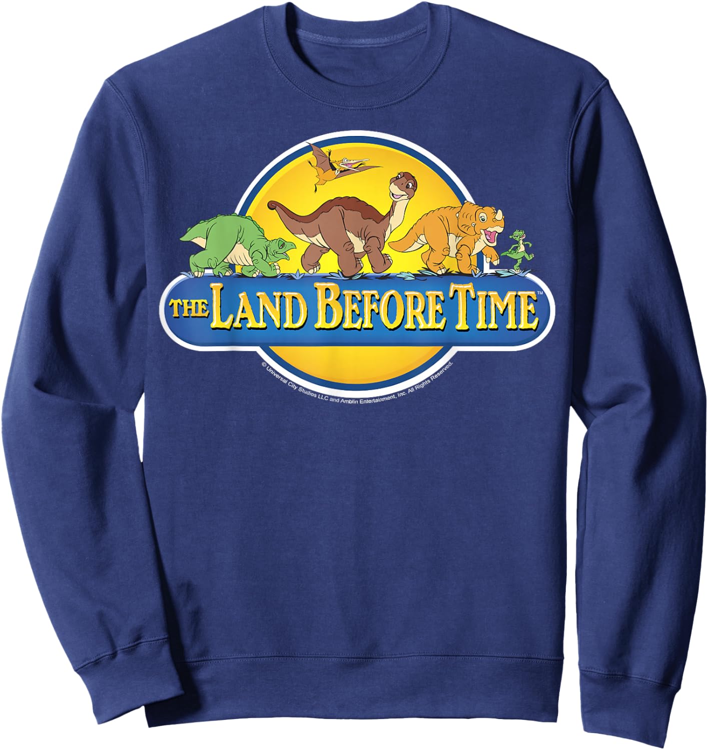 Land Before Time Retro Logo Sweatshirt - Sweatshirt | Navy