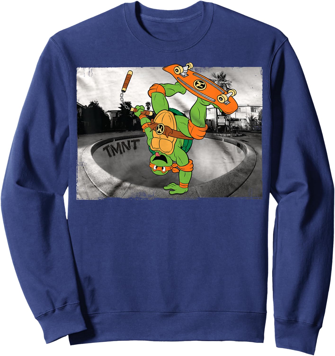Teenage Mutant Ninja Turtles Michelangelo Skating Sweatshirt - Sweatshirt | Navy