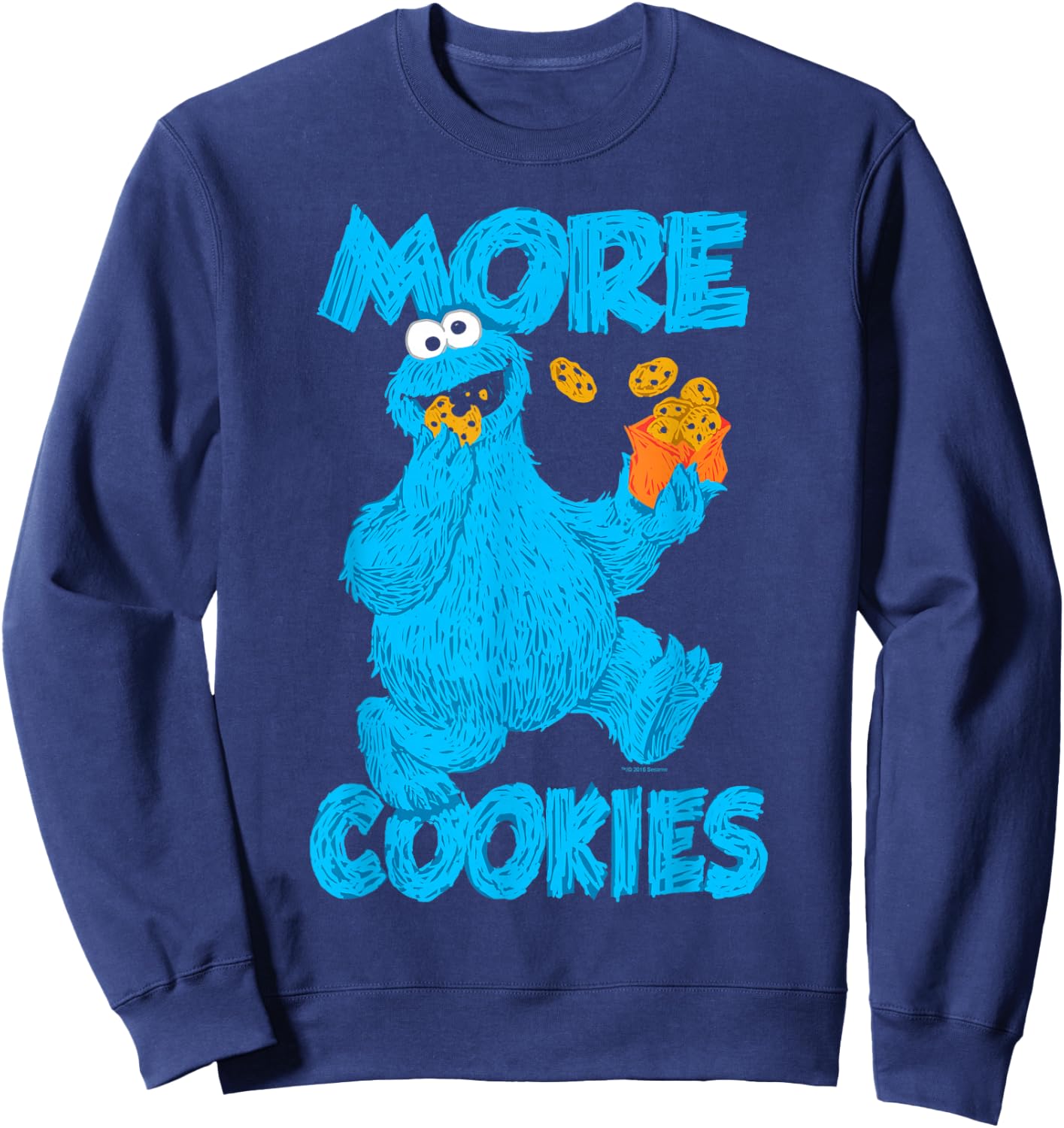 Sesame Street Cookie Monster More Cookies Sweatshirt - Sweatshirt | Navy