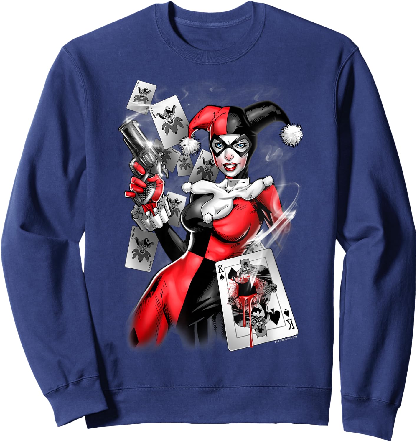 Harley Quinn Smoking Gun Sweatshirt - Sweatshirt | Navy