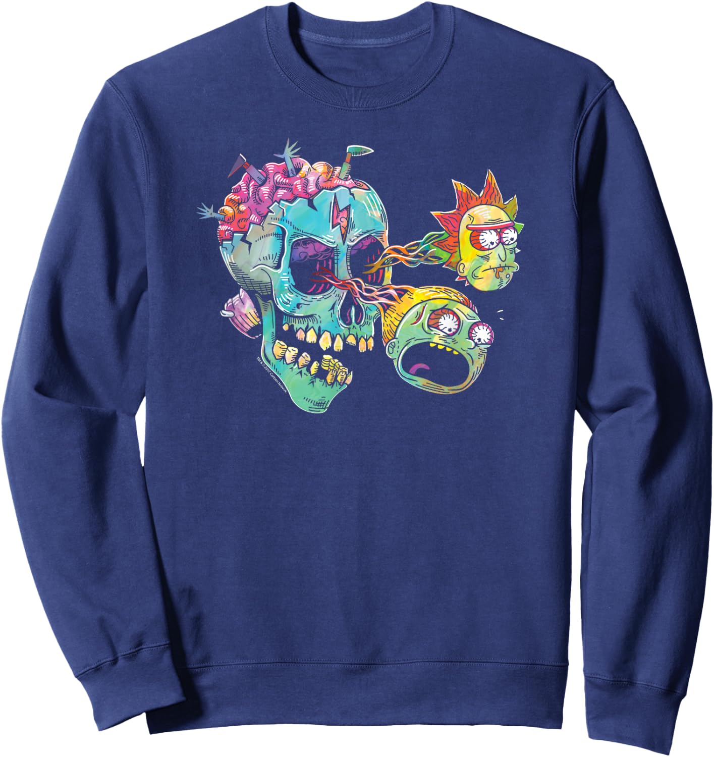 Rick and Morty Rick and Morty as Eyeballs Sweatshirt - Sweatshirt | Navy
